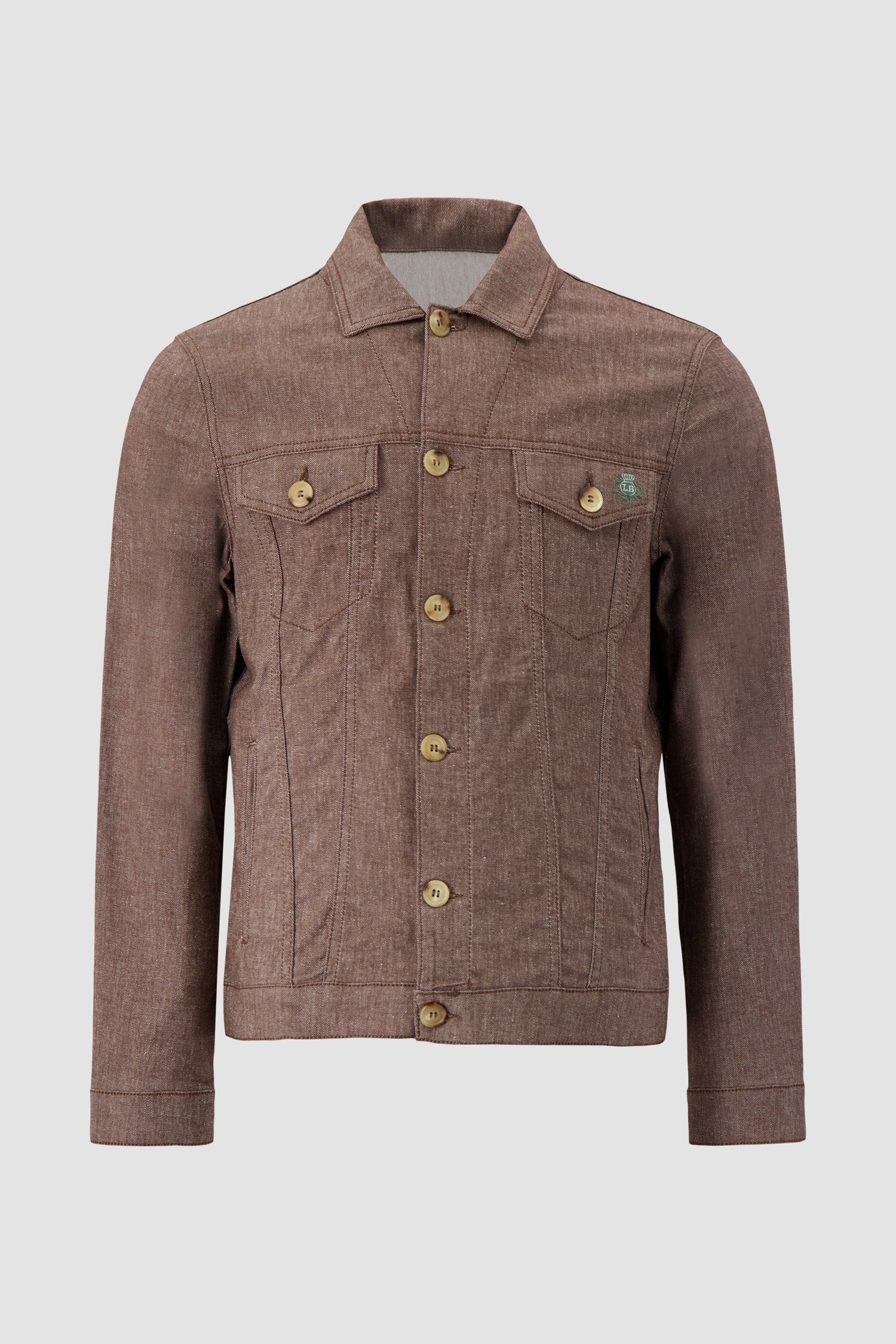Luigi Borrelli Brown Giubbino Jeans Jacket