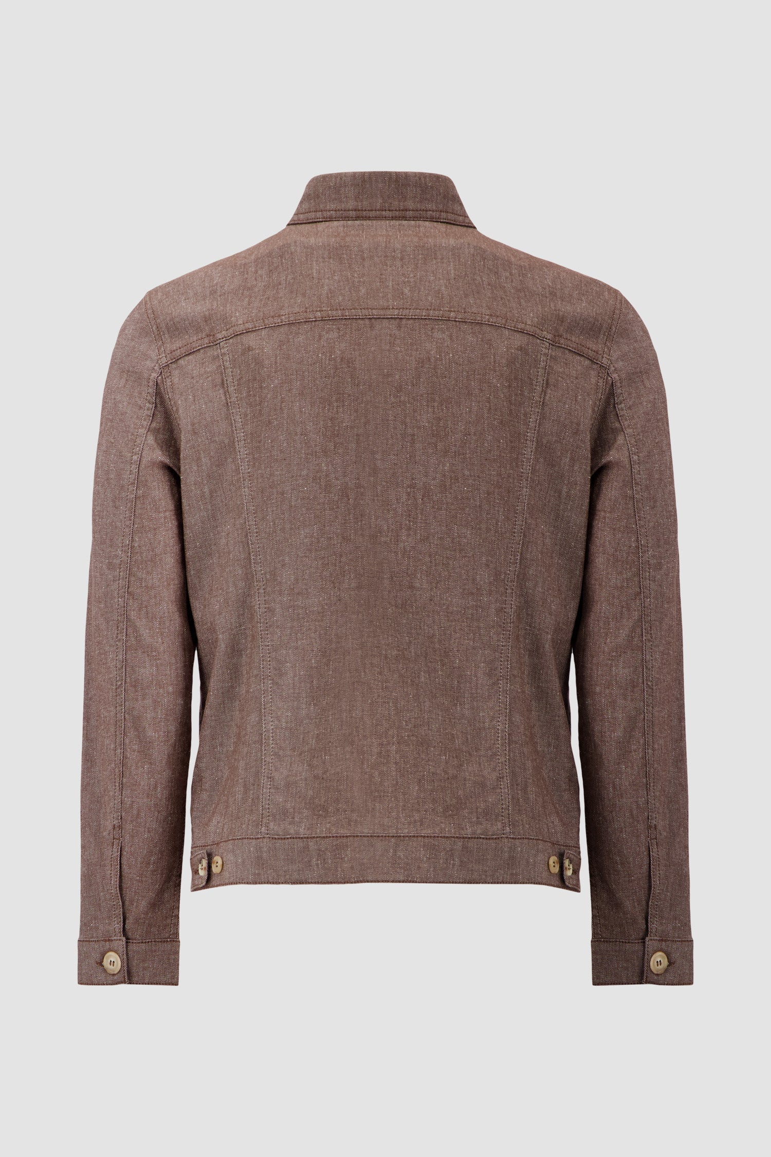 Luigi Borrelli Brown Giubbino Jeans Jacket - Image 2