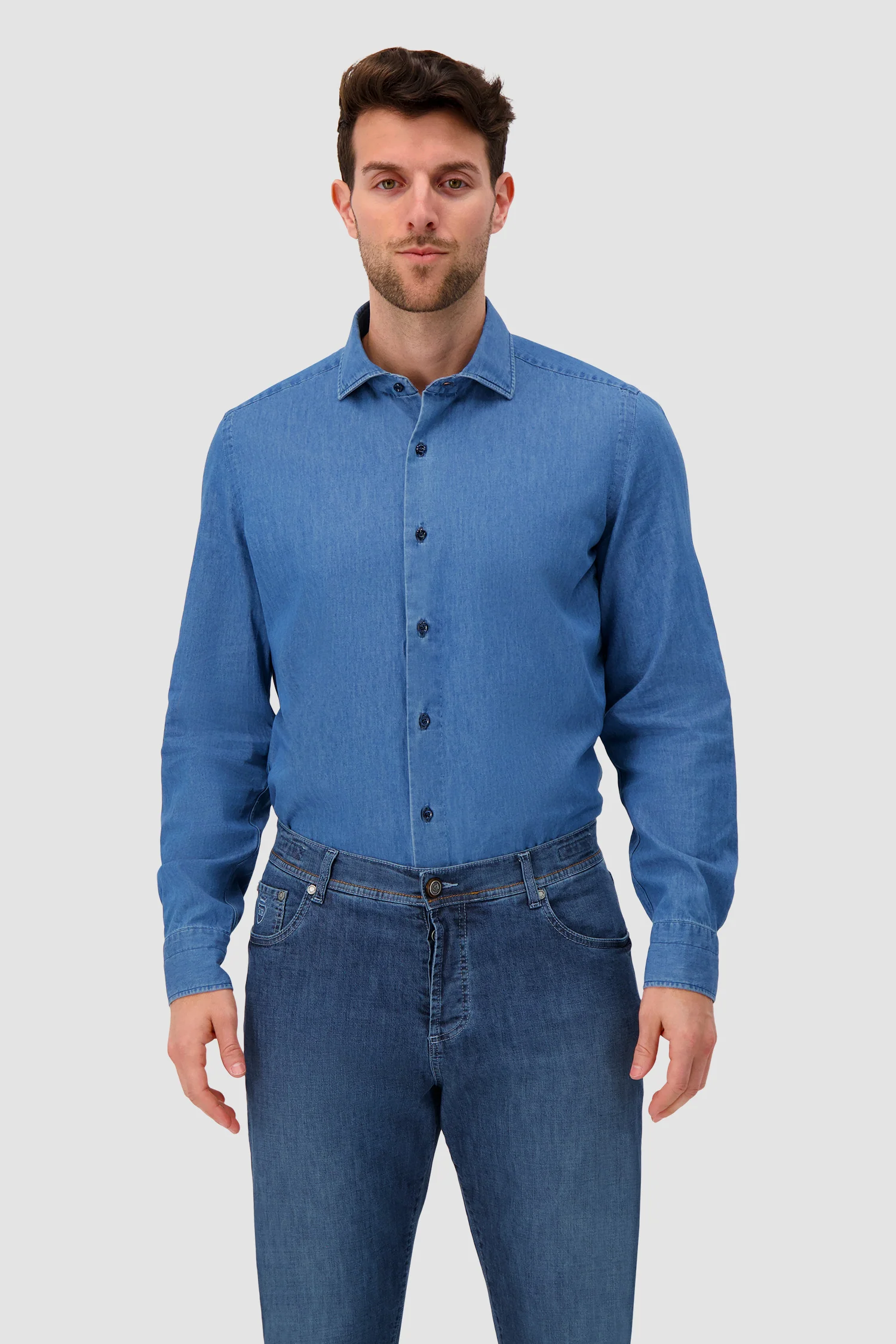 Luigi Borrelli Denim Shirt - Image 3