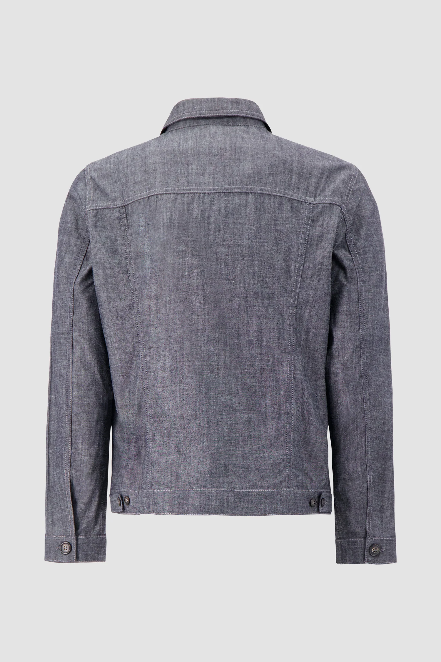 Luigi Borrelli Grey Giubbino Jeans Jacket - Image 2