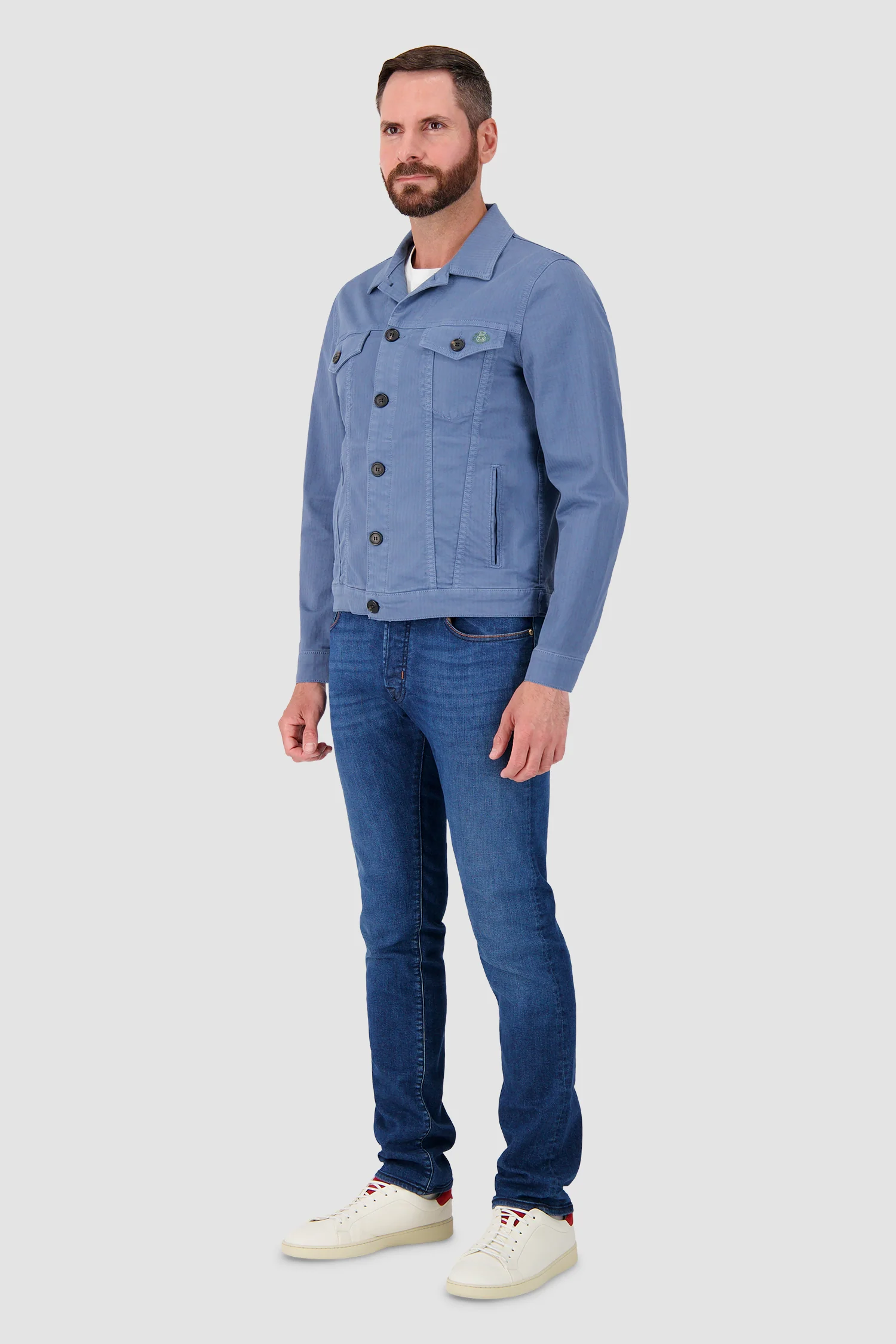Luigi Borrelli Light Blue Giubbino Jeans Jacket - Image 4