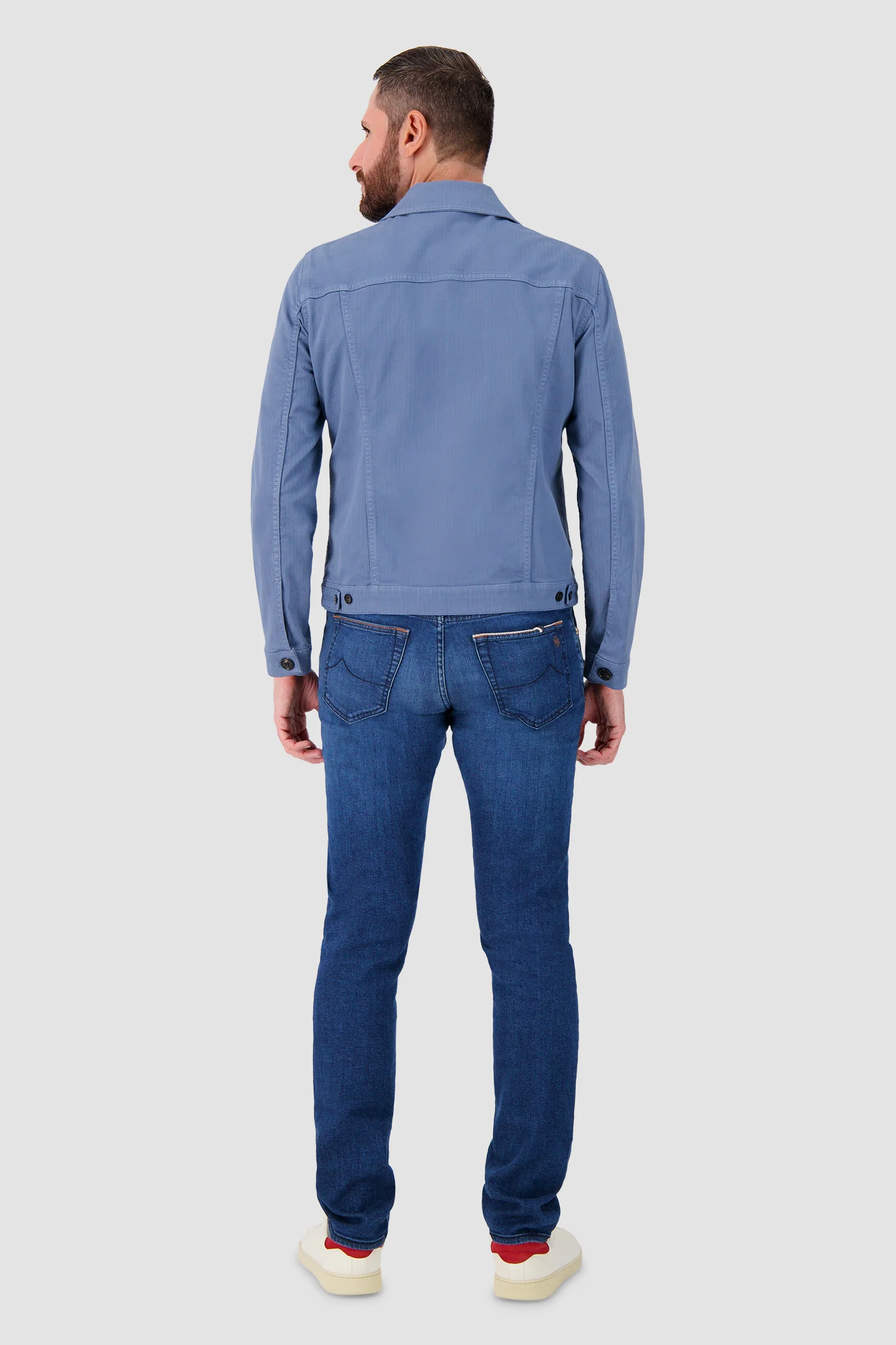 Luigi Borrelli Light Blue Giubbino Jeans Jacket - Image 5