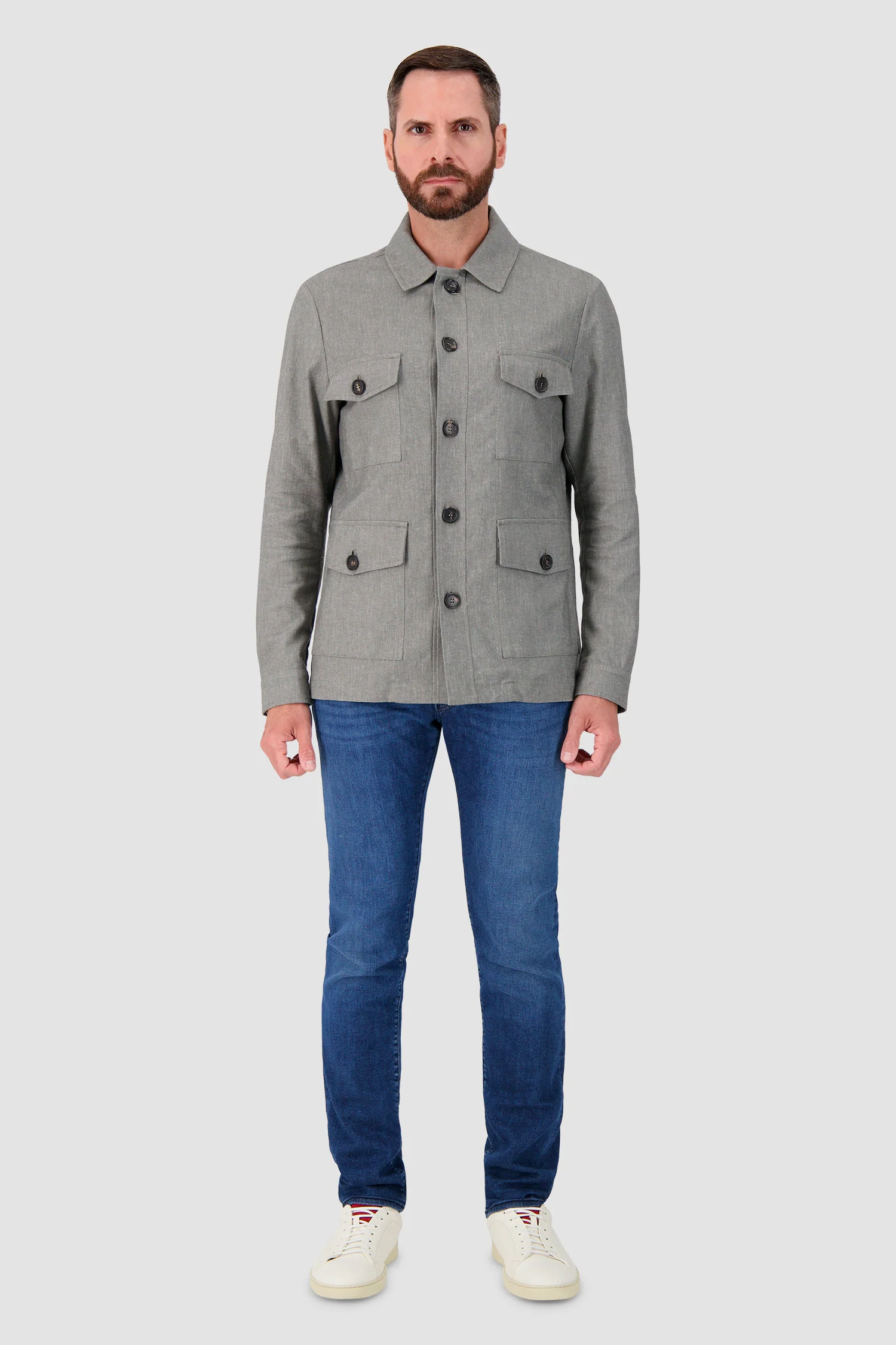 Luigi Borrelli Light Green Sahariana Jacket - Image 3