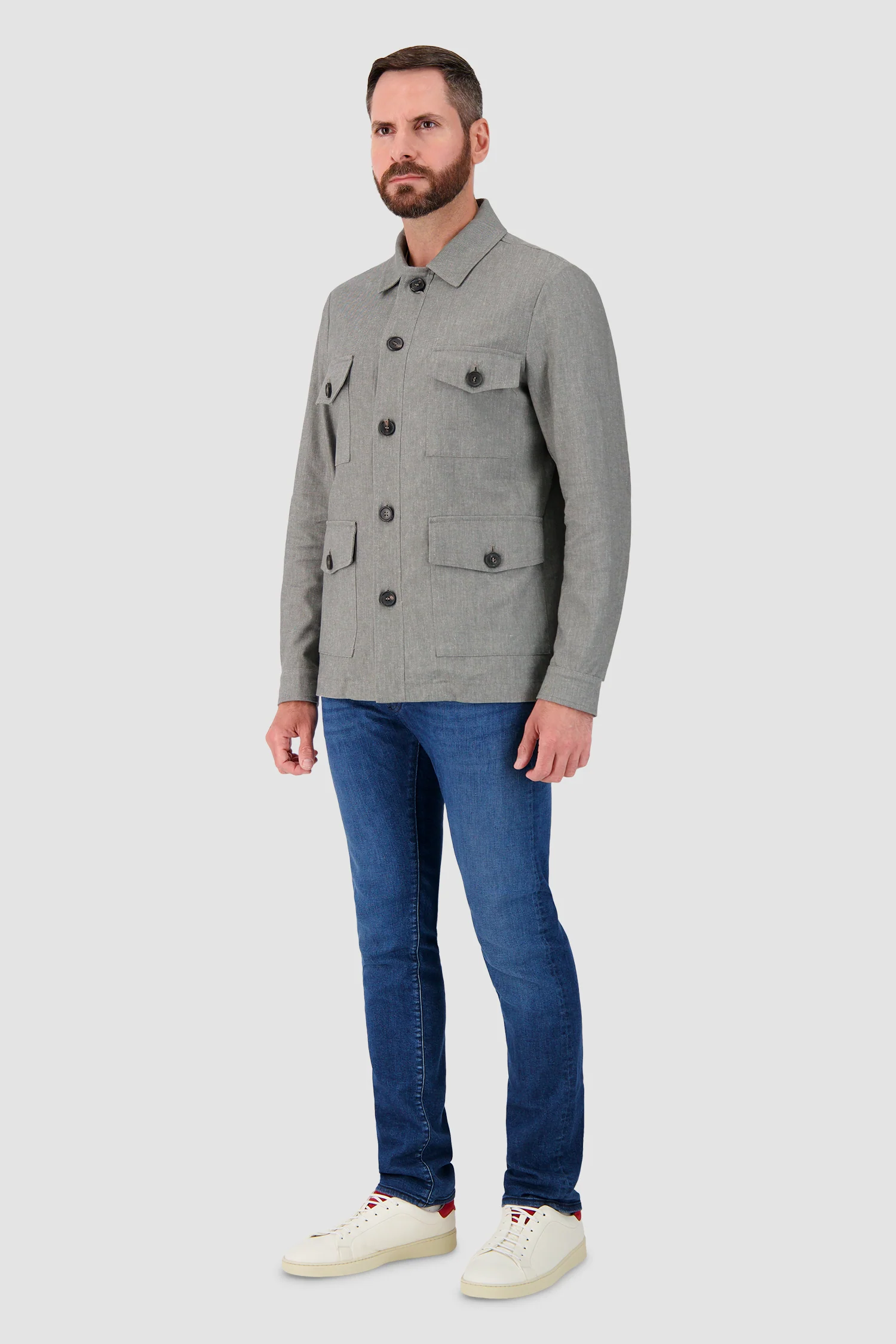Luigi Borrelli Light Green Sahariana Jacket - Image 4
