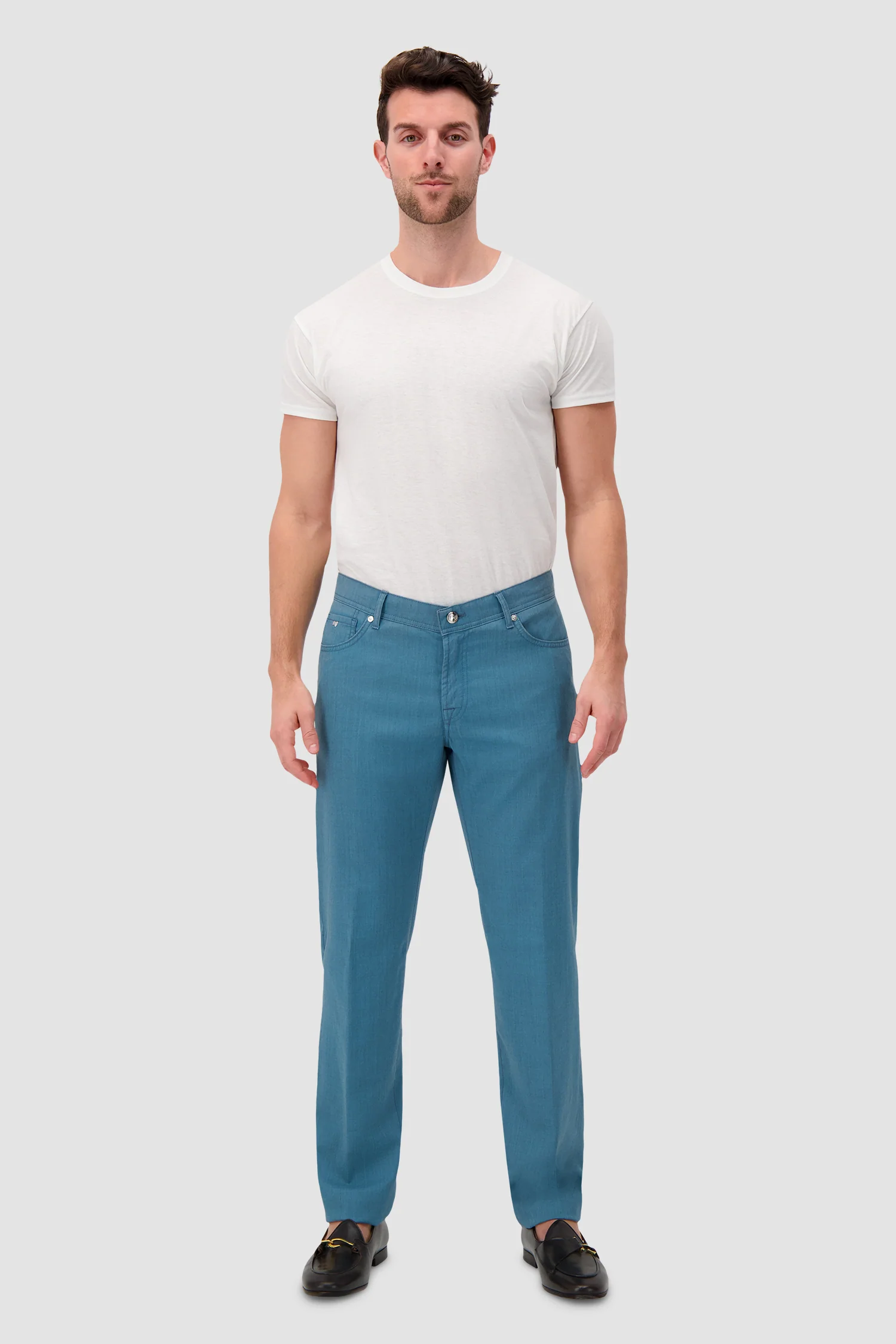 Marco Pescarolo Blue Neranom Zip Trousers - Image 3