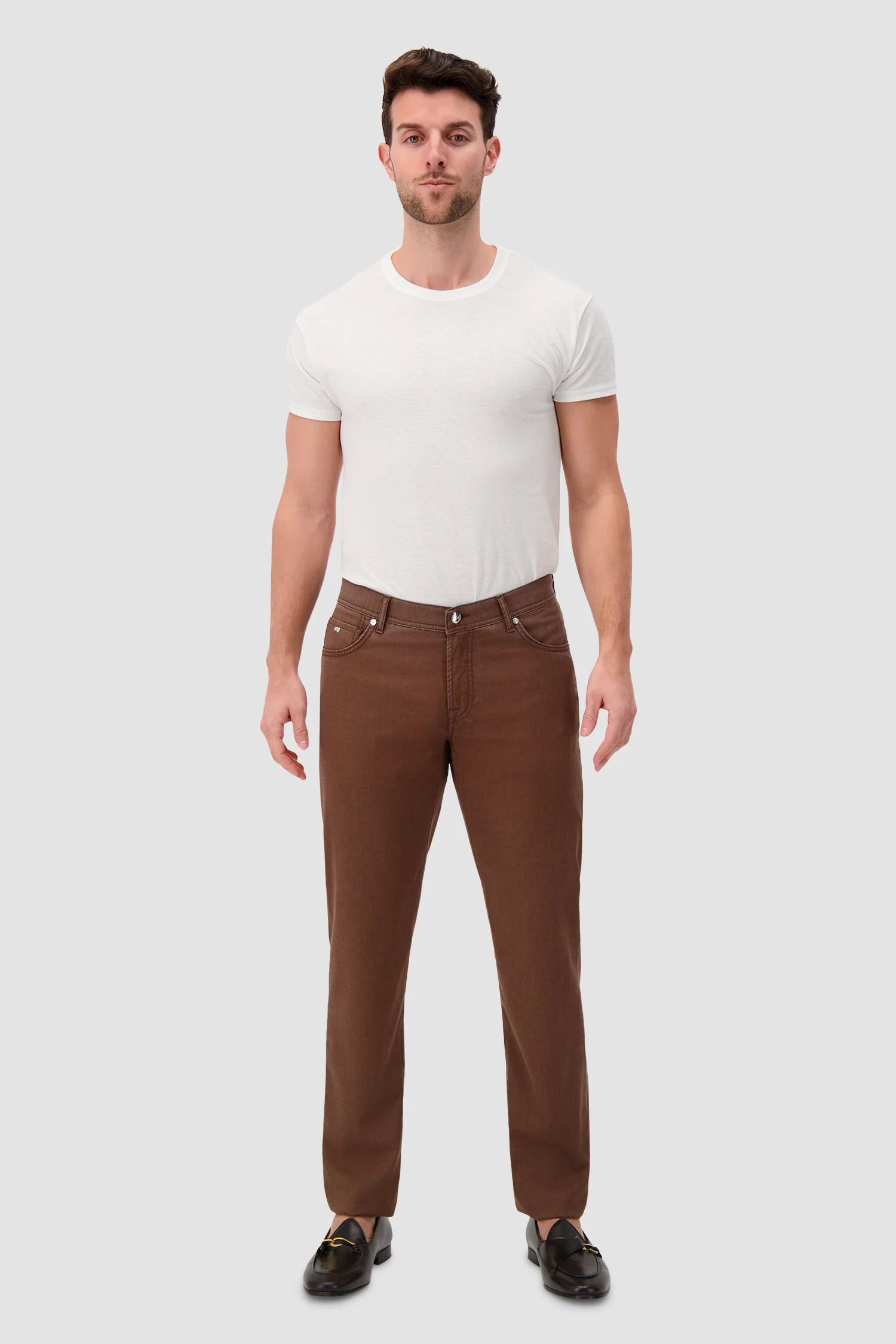Marco Pescarolo Brown Neranom Zip Trousers - Image 3