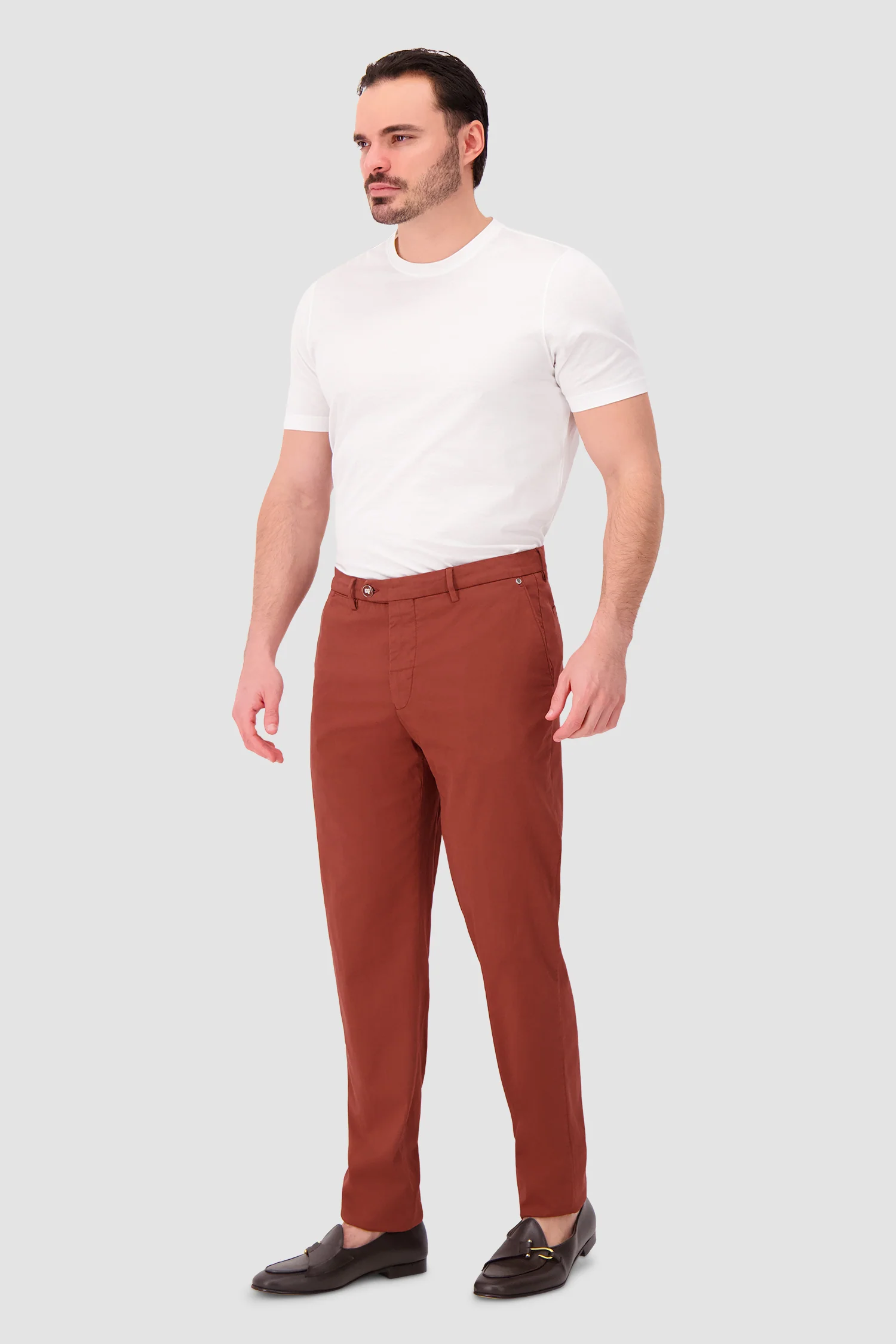 Marco Pescarolo Rust New York Zip Trousers - Image 3