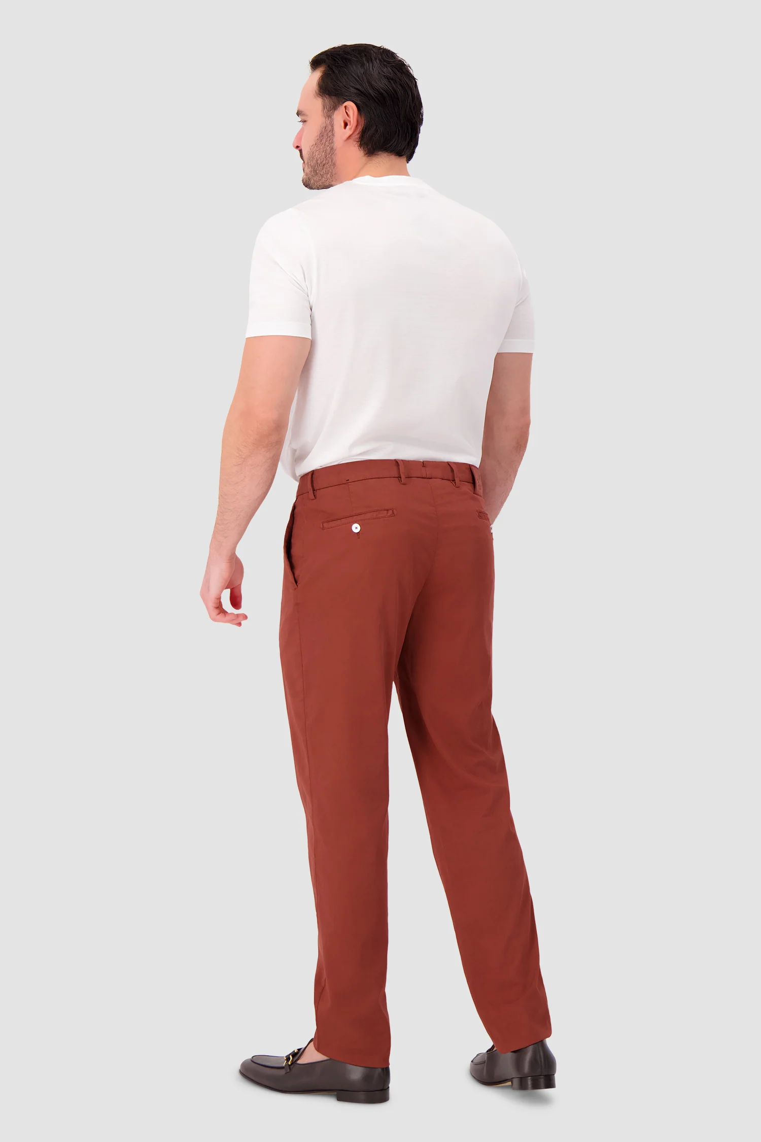 Marco Pescarolo Rust New York Zip Trousers - Image 4