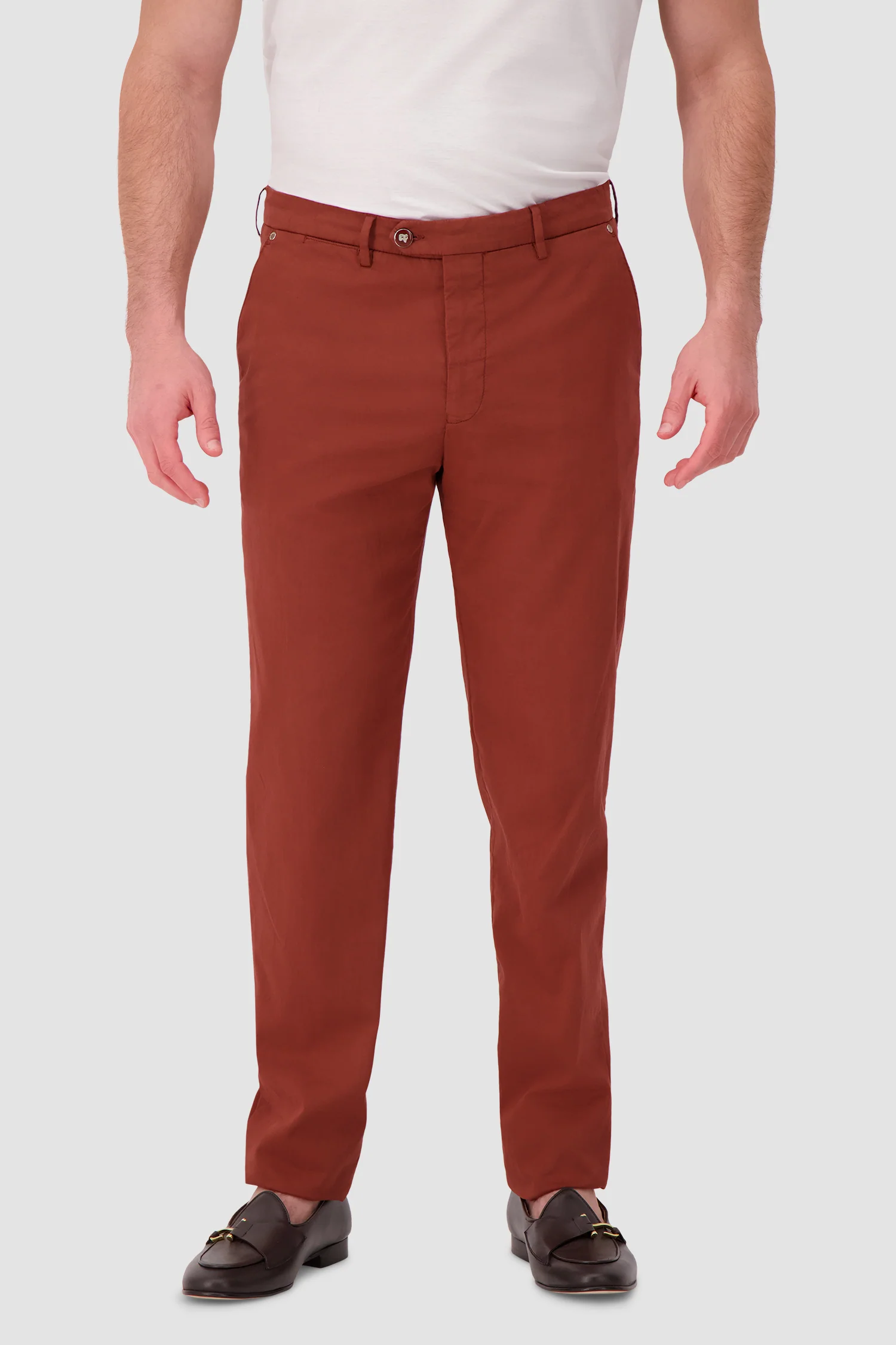 Marco Pescarolo Rust New York Zip Trousers - Image 5