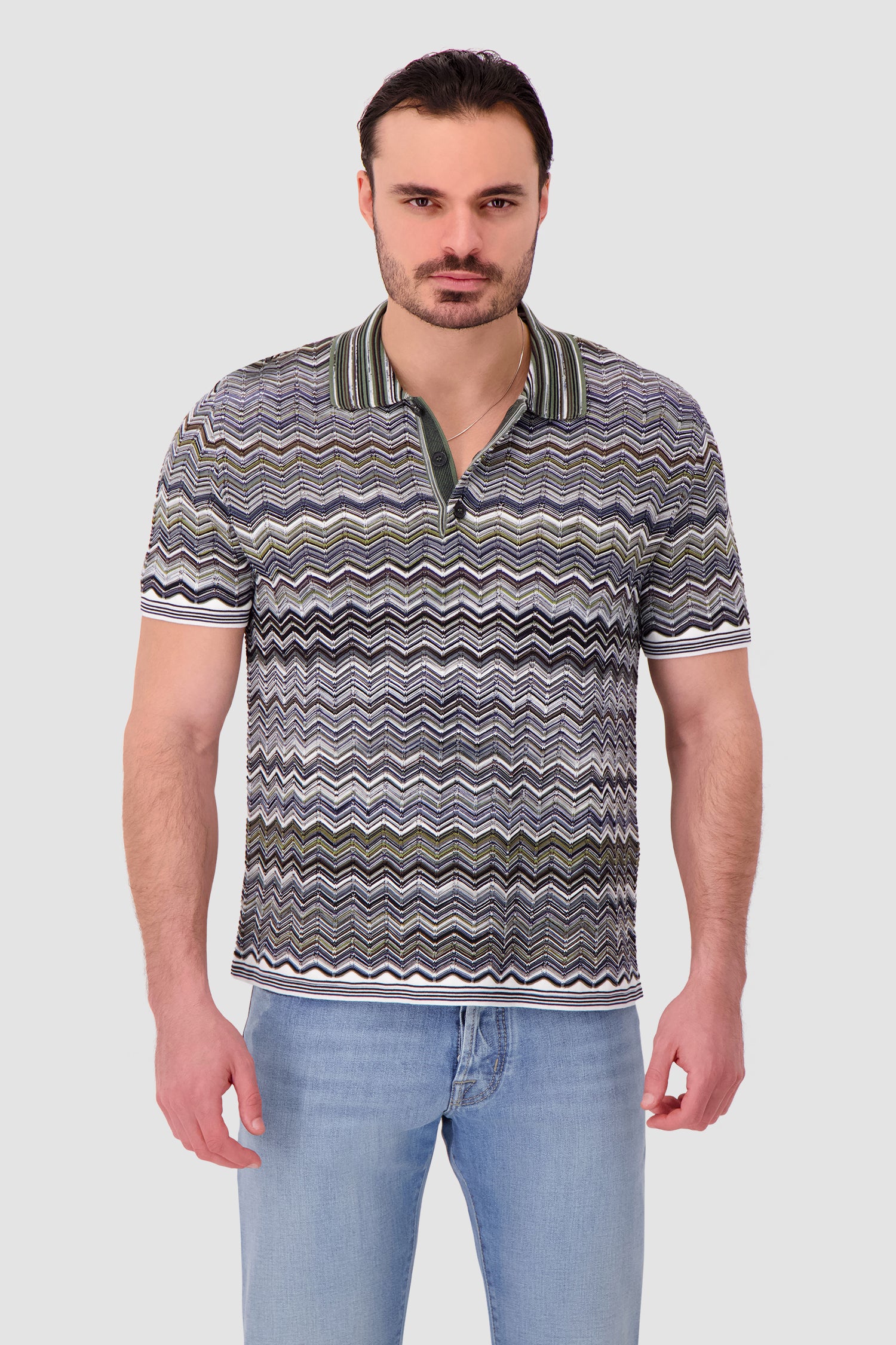 Missoni Short-sleeve polo with Chevron pattern - Image 3