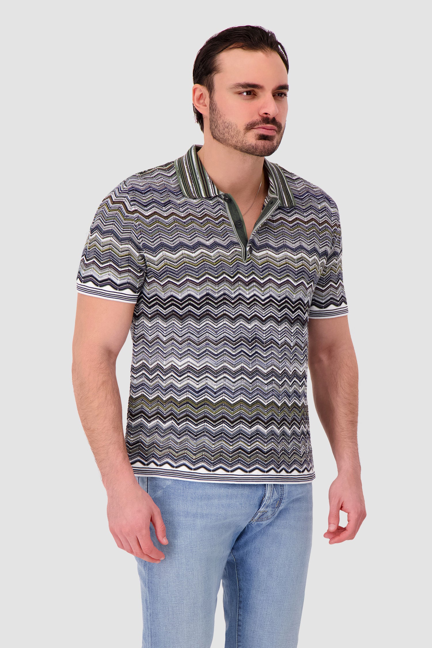 Missoni Short-sleeve polo with Chevron pattern - Image 4