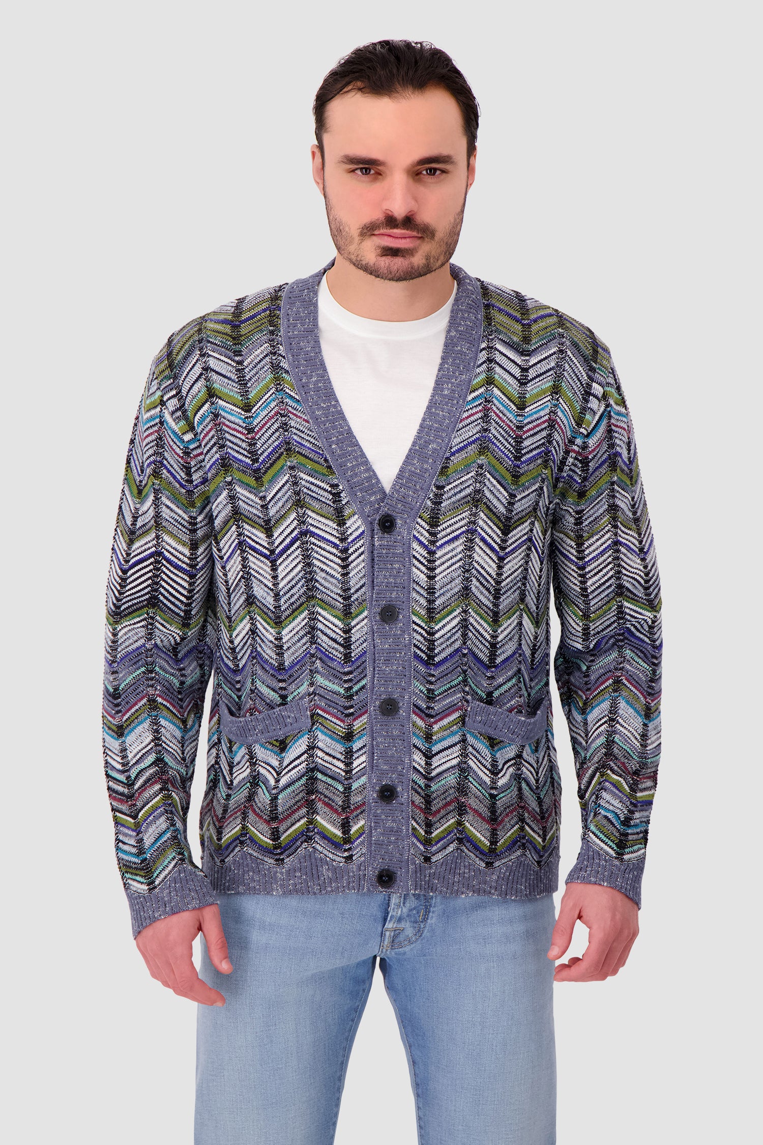 Missoni Cotton chevron cardigan with pockets - Image 3