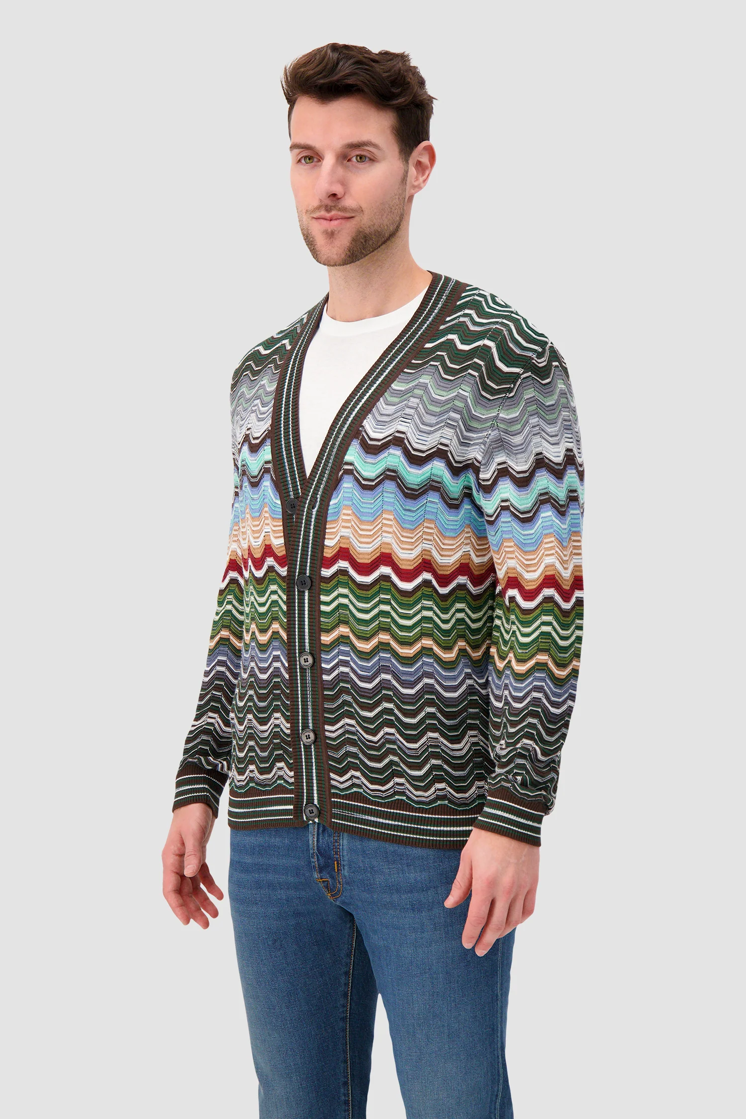 Missoni Cotton and viscose chevron cardigan with Greek motif - Image 4