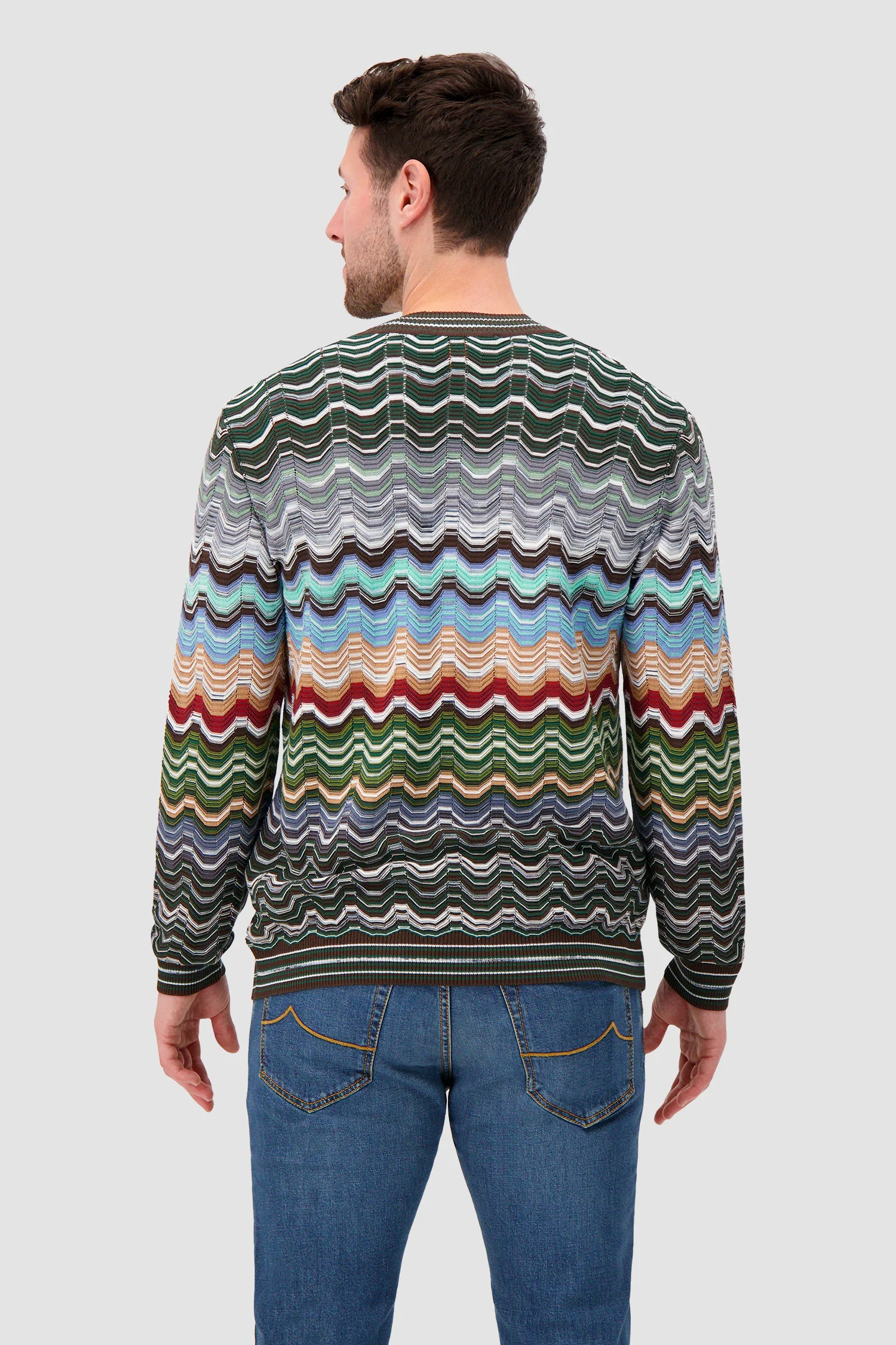 Missoni Cotton and viscose chevron cardigan with Greek motif - Image 5