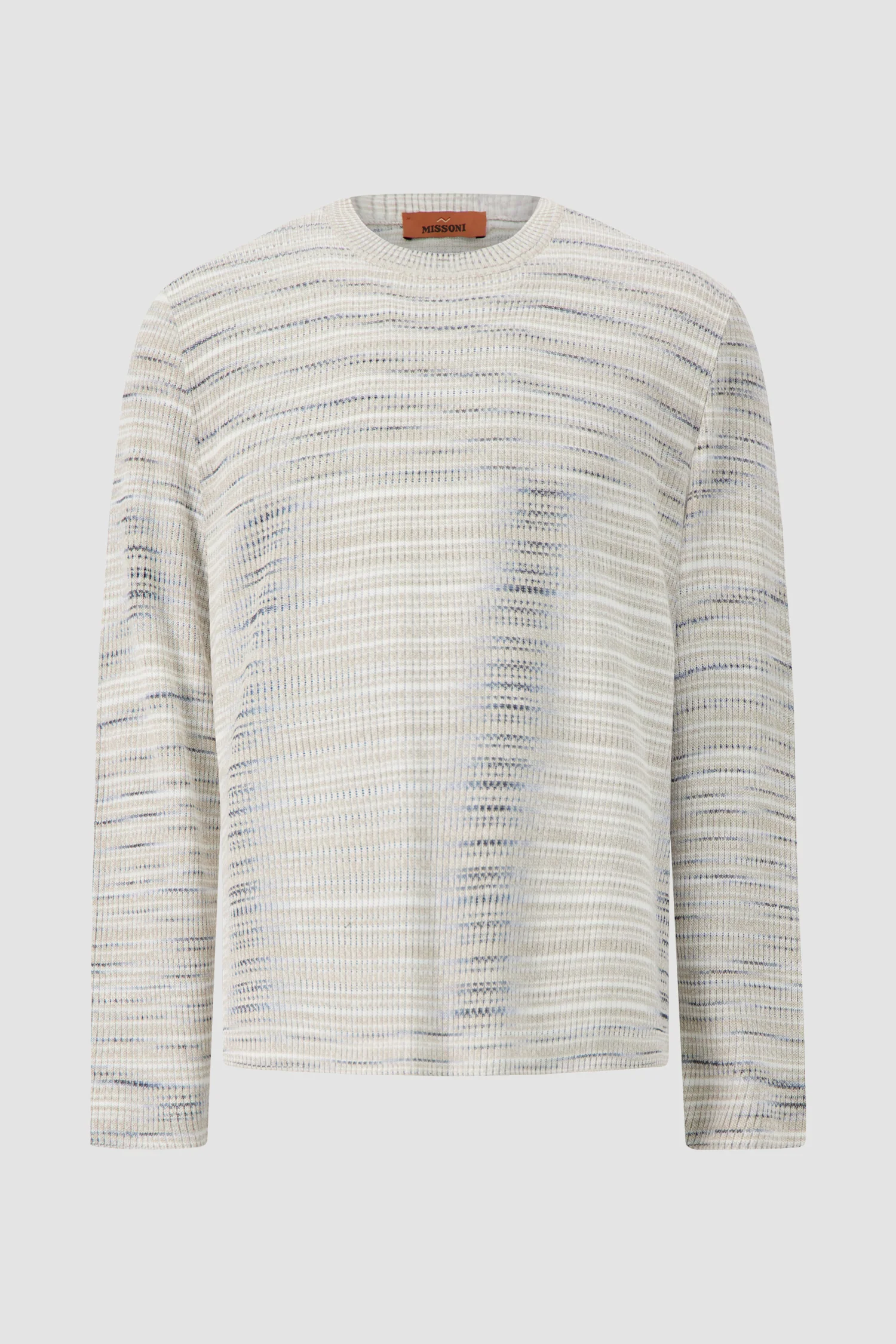 Missoni Ribbed crew-neck flamed cotton pullover