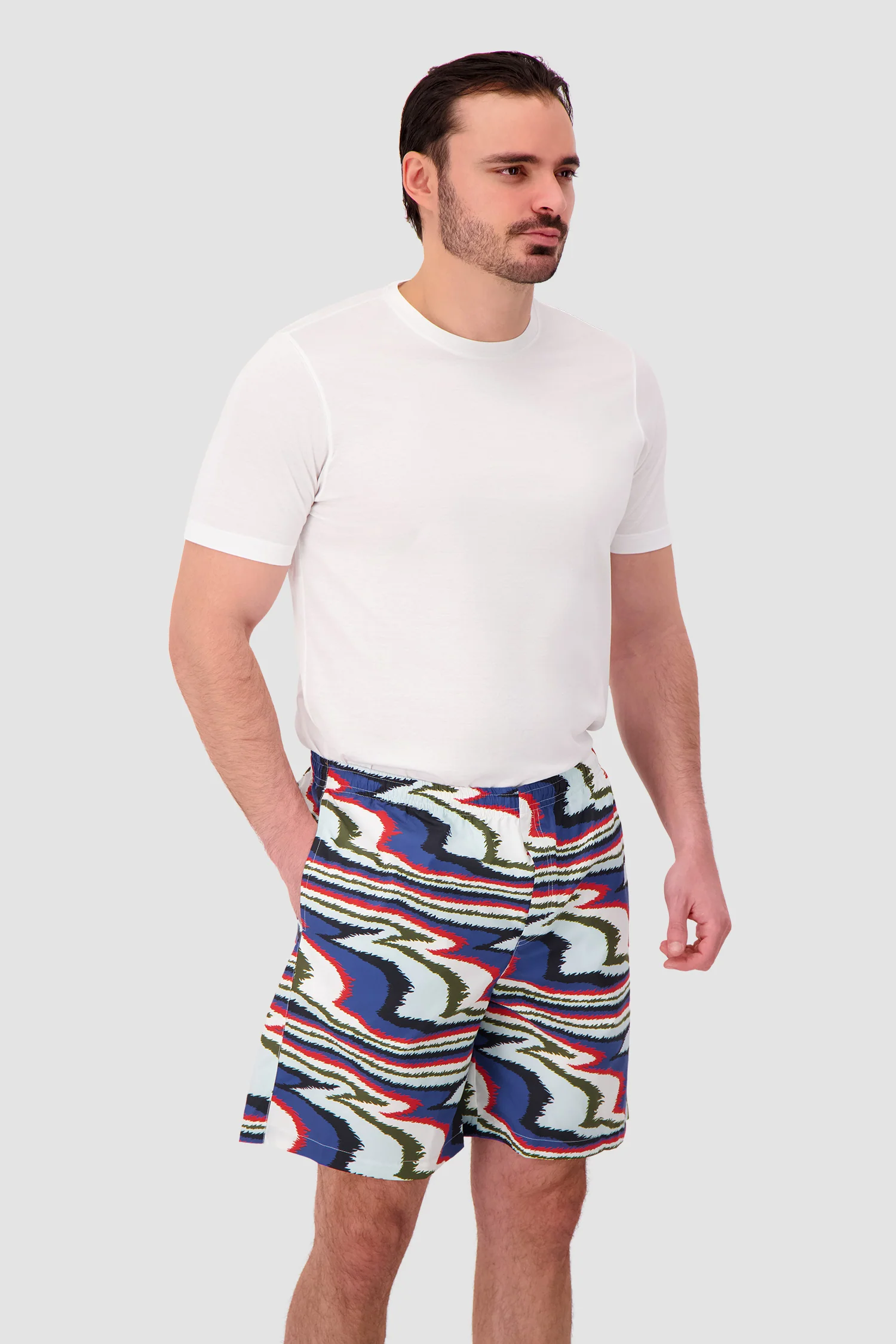 Missoni Long swim shorts with irregular zigzag print - Image 4