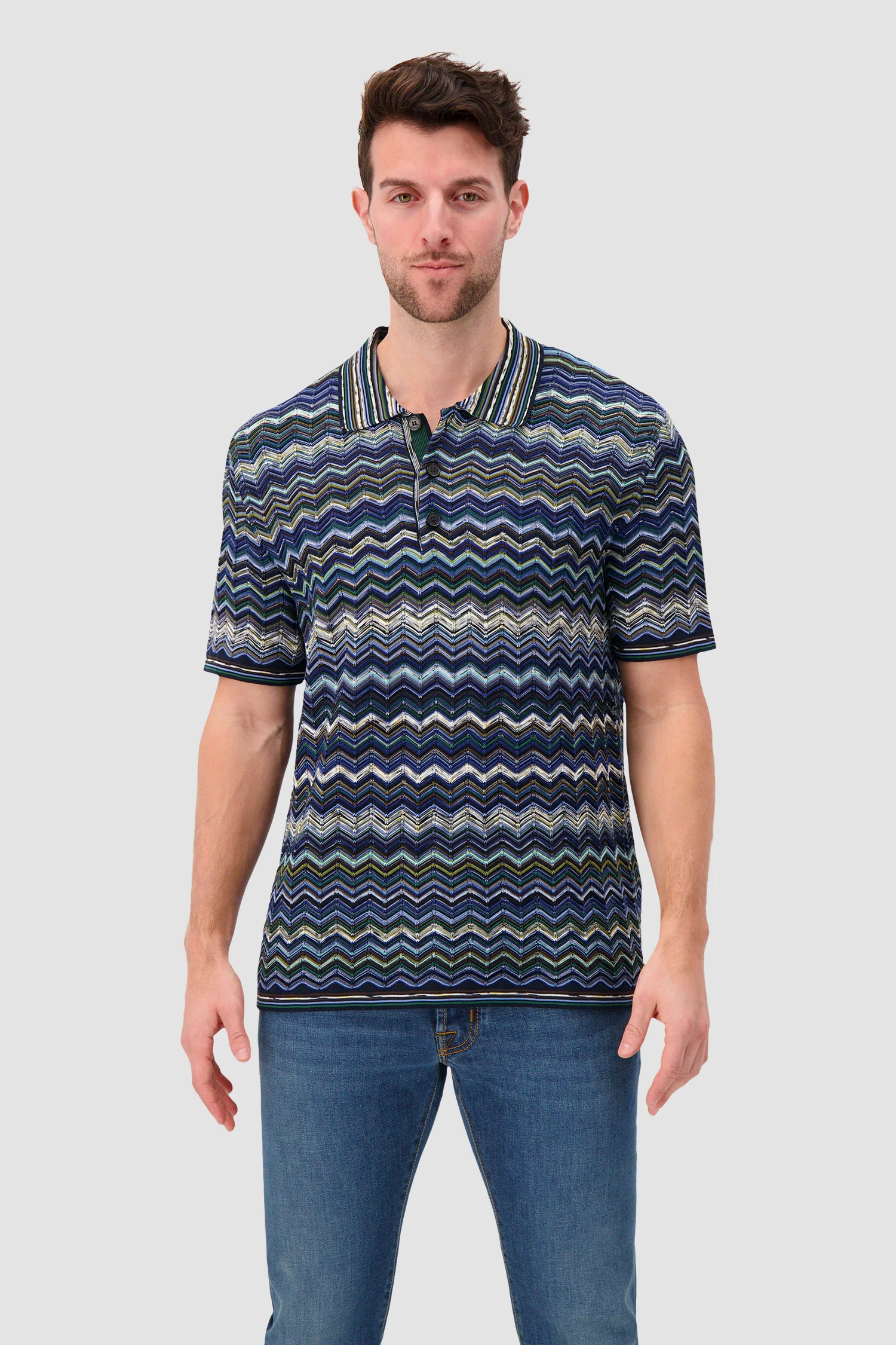 Missoni  Short-sleeve polo with Chevron pattern - Image 3