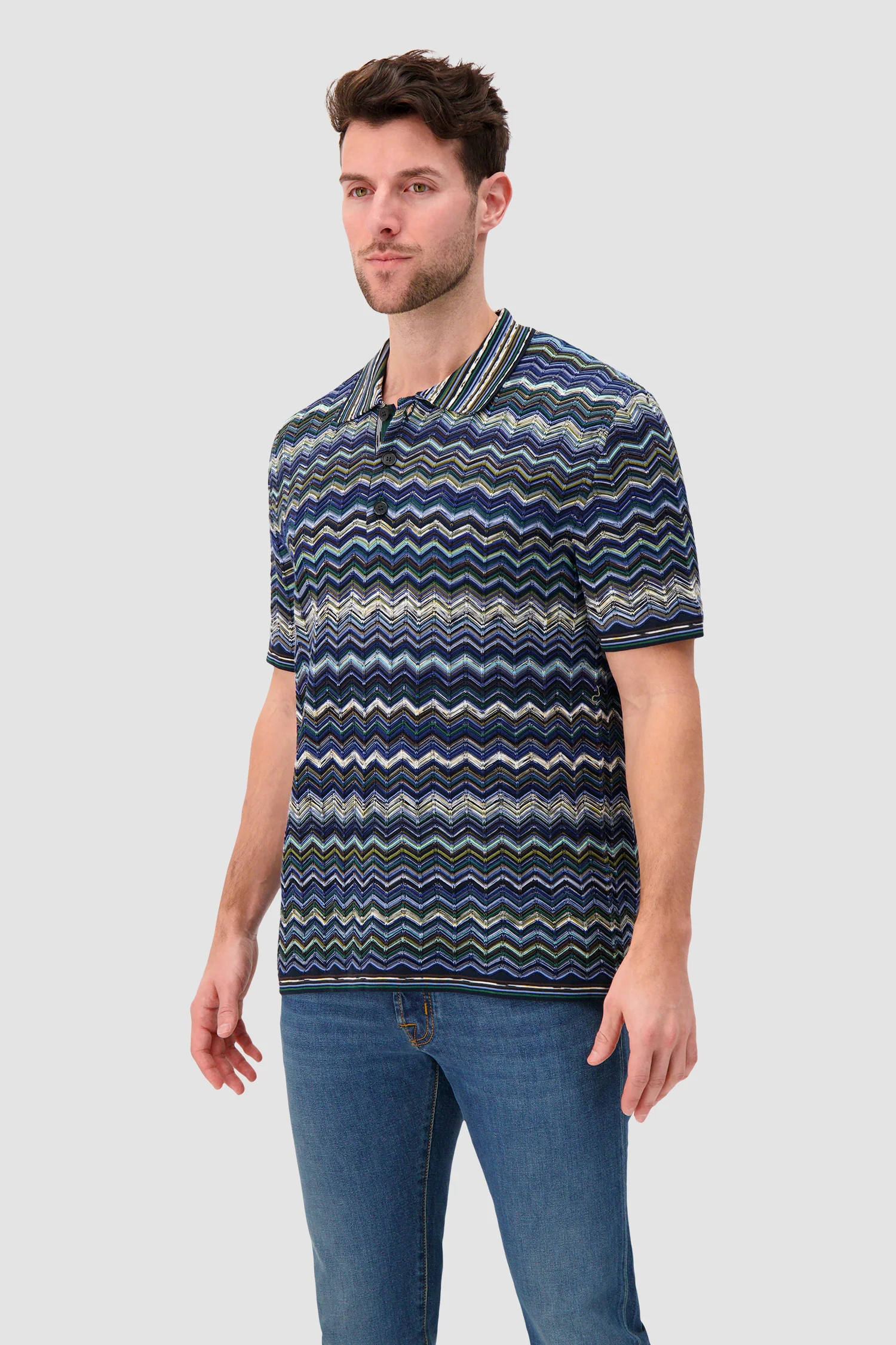 Missoni  Short-sleeve polo with Chevron pattern - Image 4