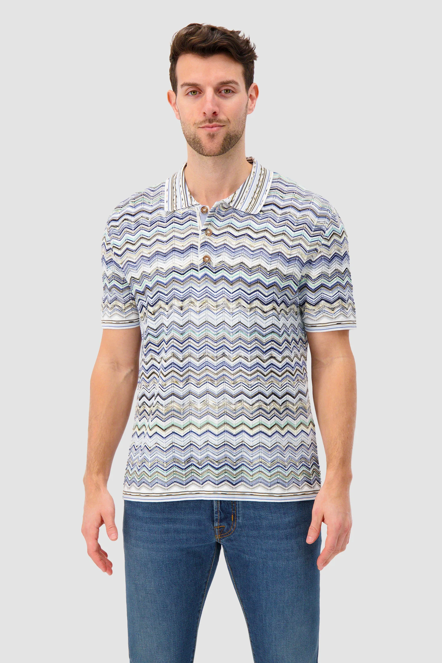 Missoni Short-sleeve polo with Chevron pattern - Image 3
