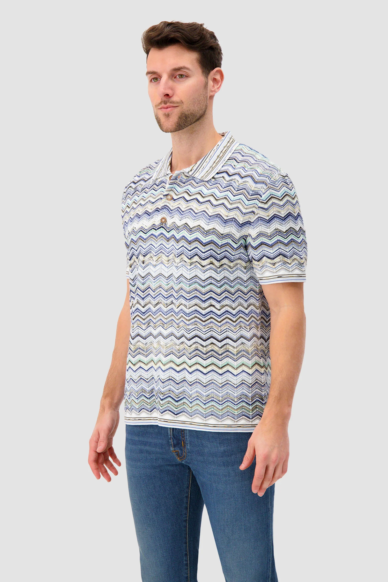 Missoni Short-sleeve polo with Chevron pattern - Image 4