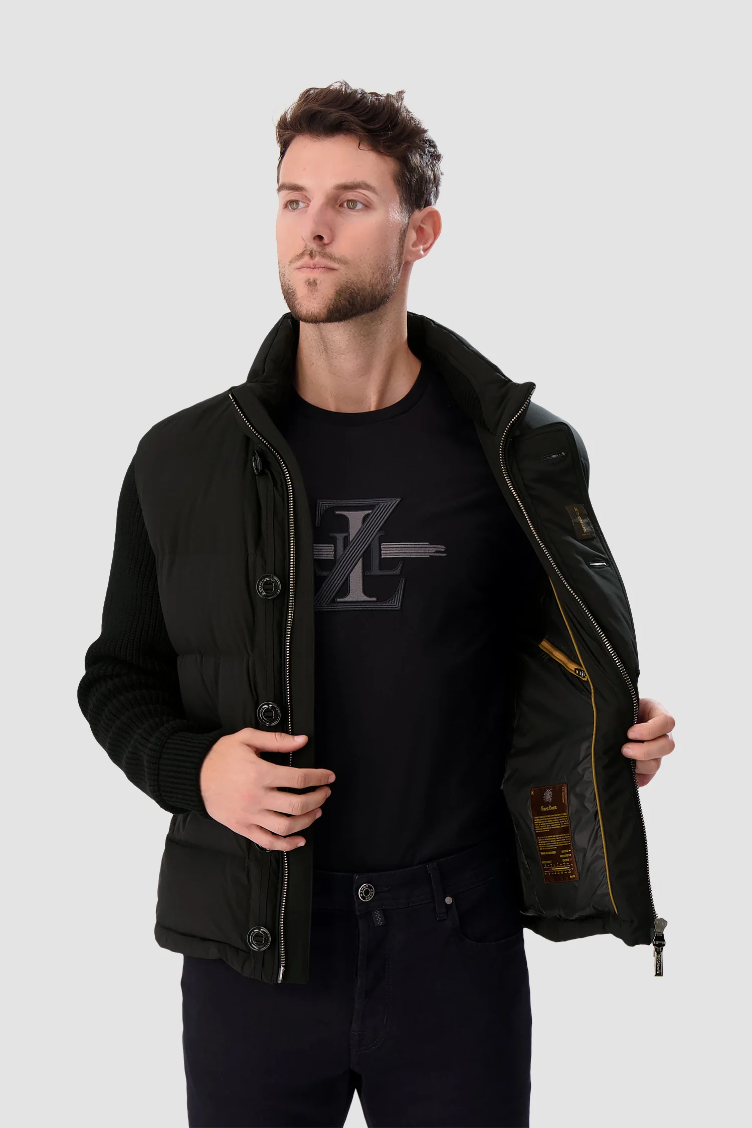 Moorer Black/Nero Detachable Sleeve FOSCOLO-KNM Jacket - Image 7