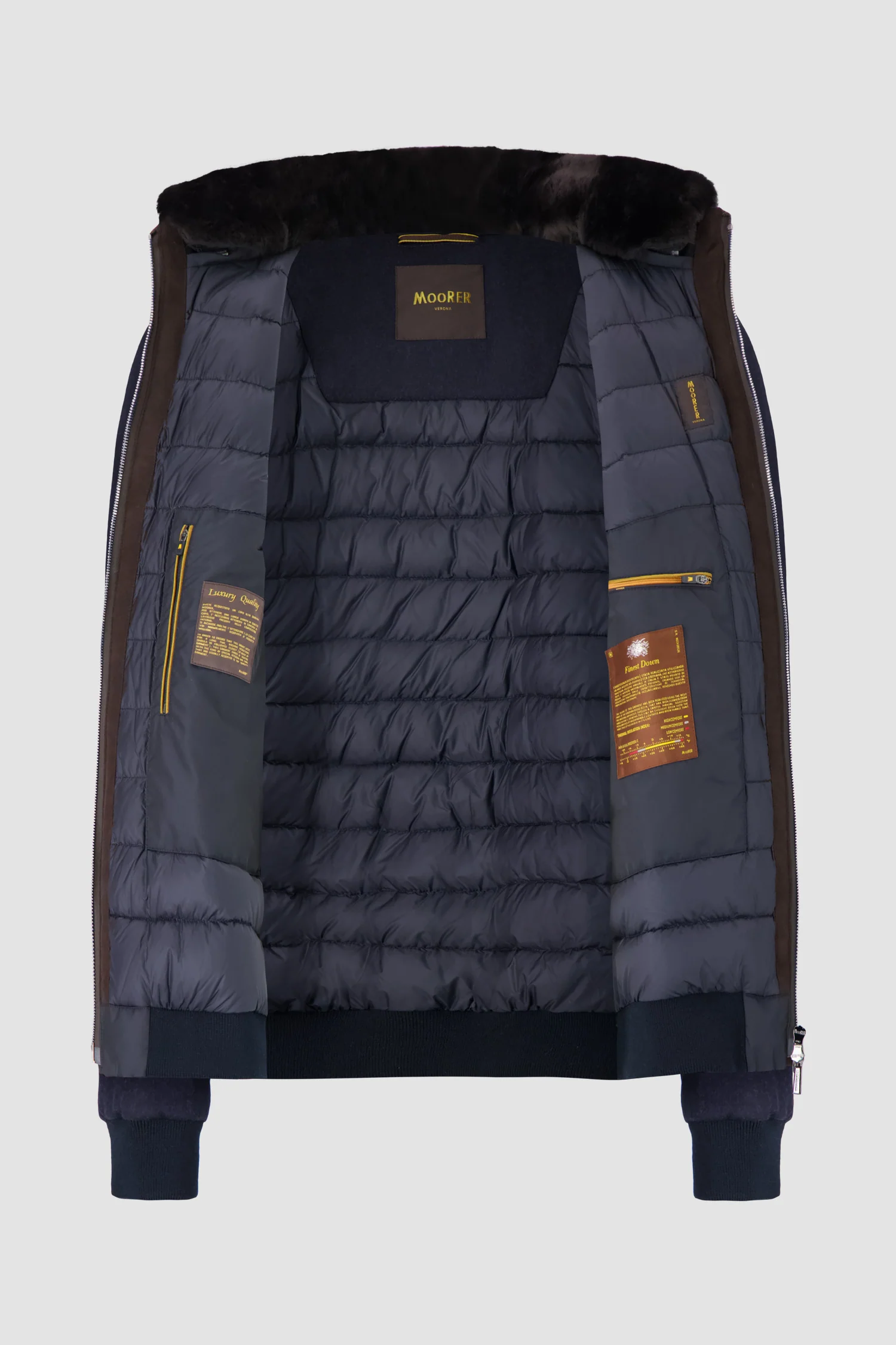 Moorer Blue Grey BELLATI-LS9 Jacket - Image 3