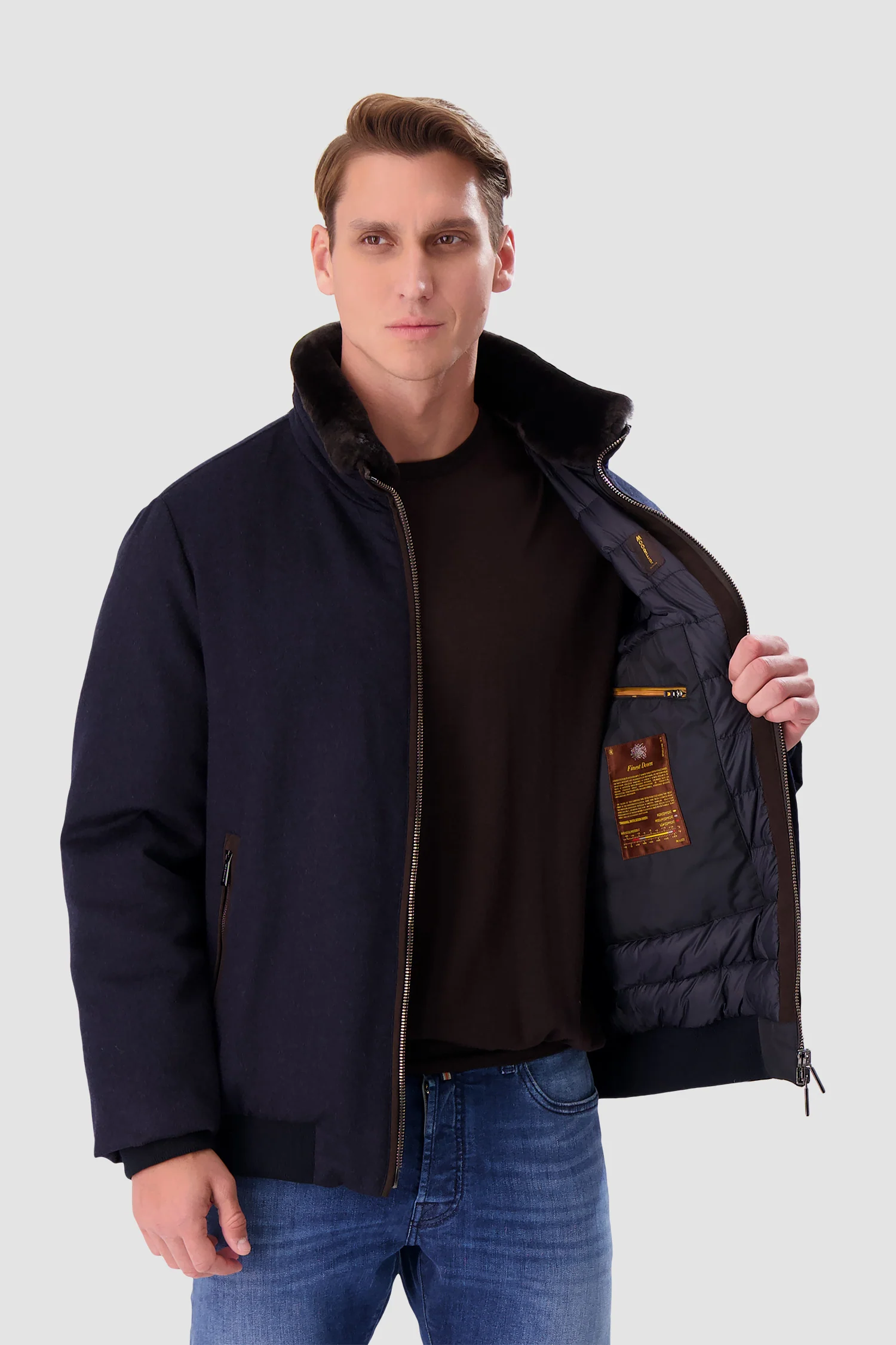 Moorer Blue Grey BELLATI-LS9 Jacket - Image 7