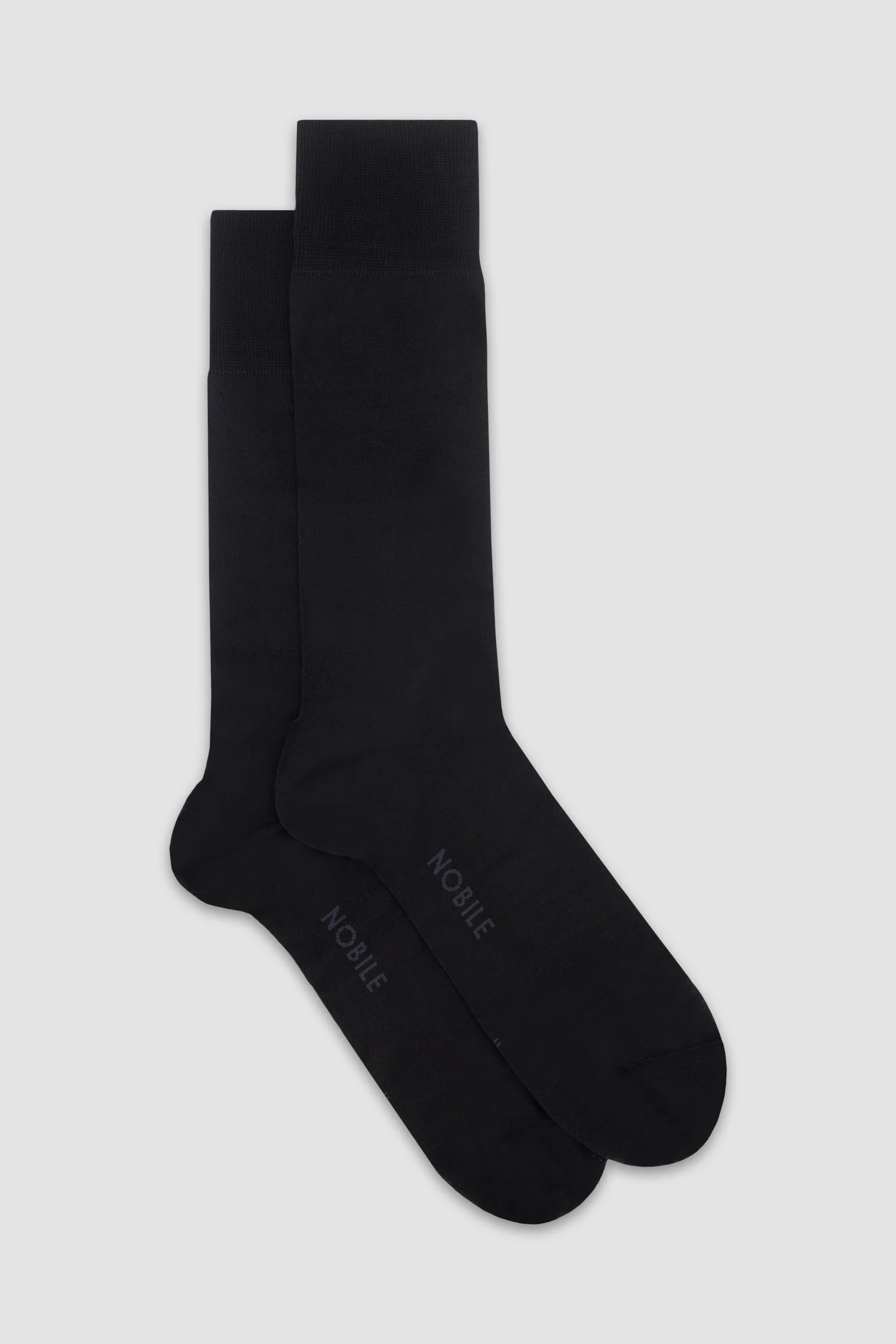 Nobile Solid Black Crew Socks - Image 2