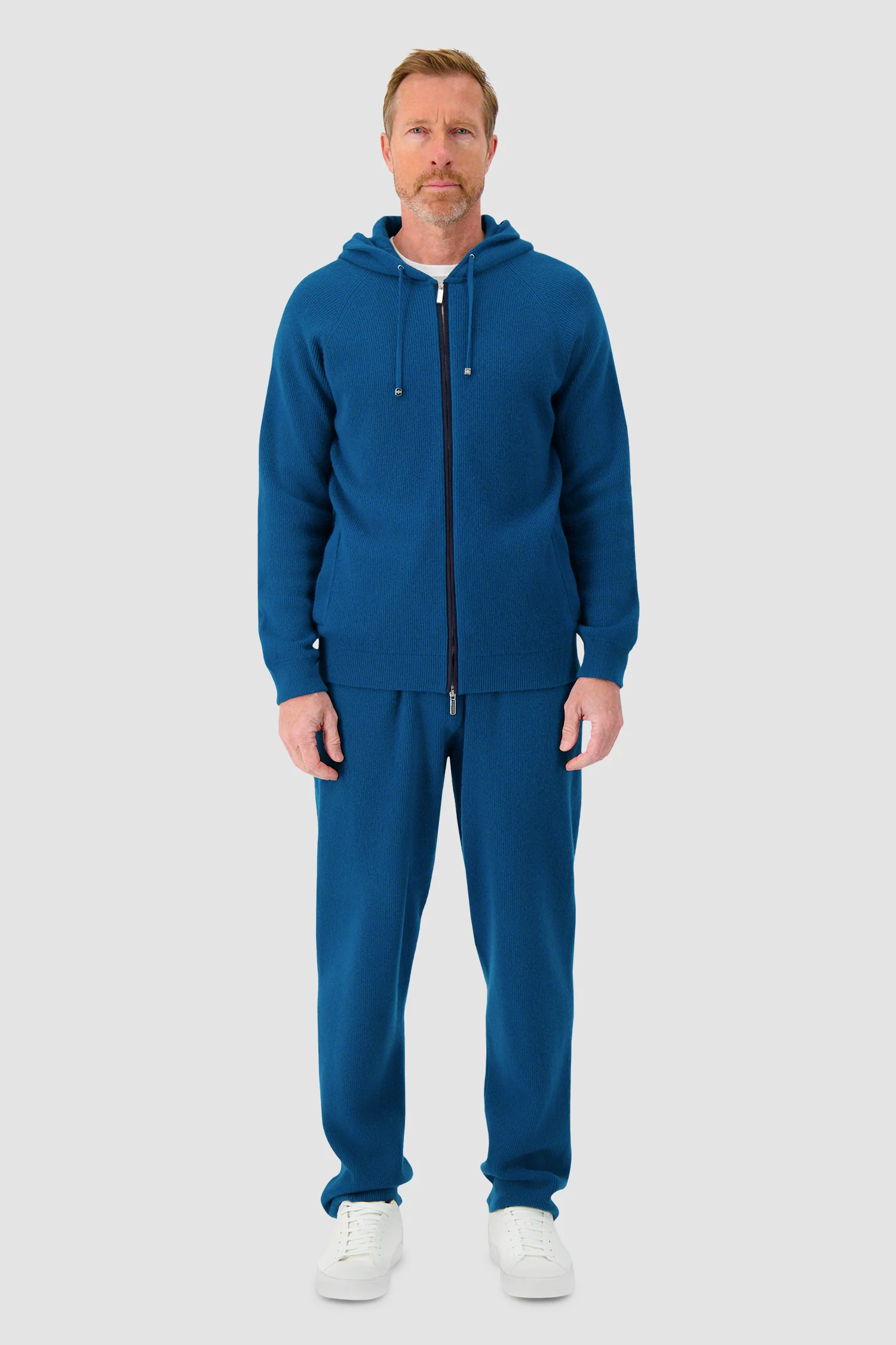 Pashmere Blue Cashmere Hoodie - Image 3
