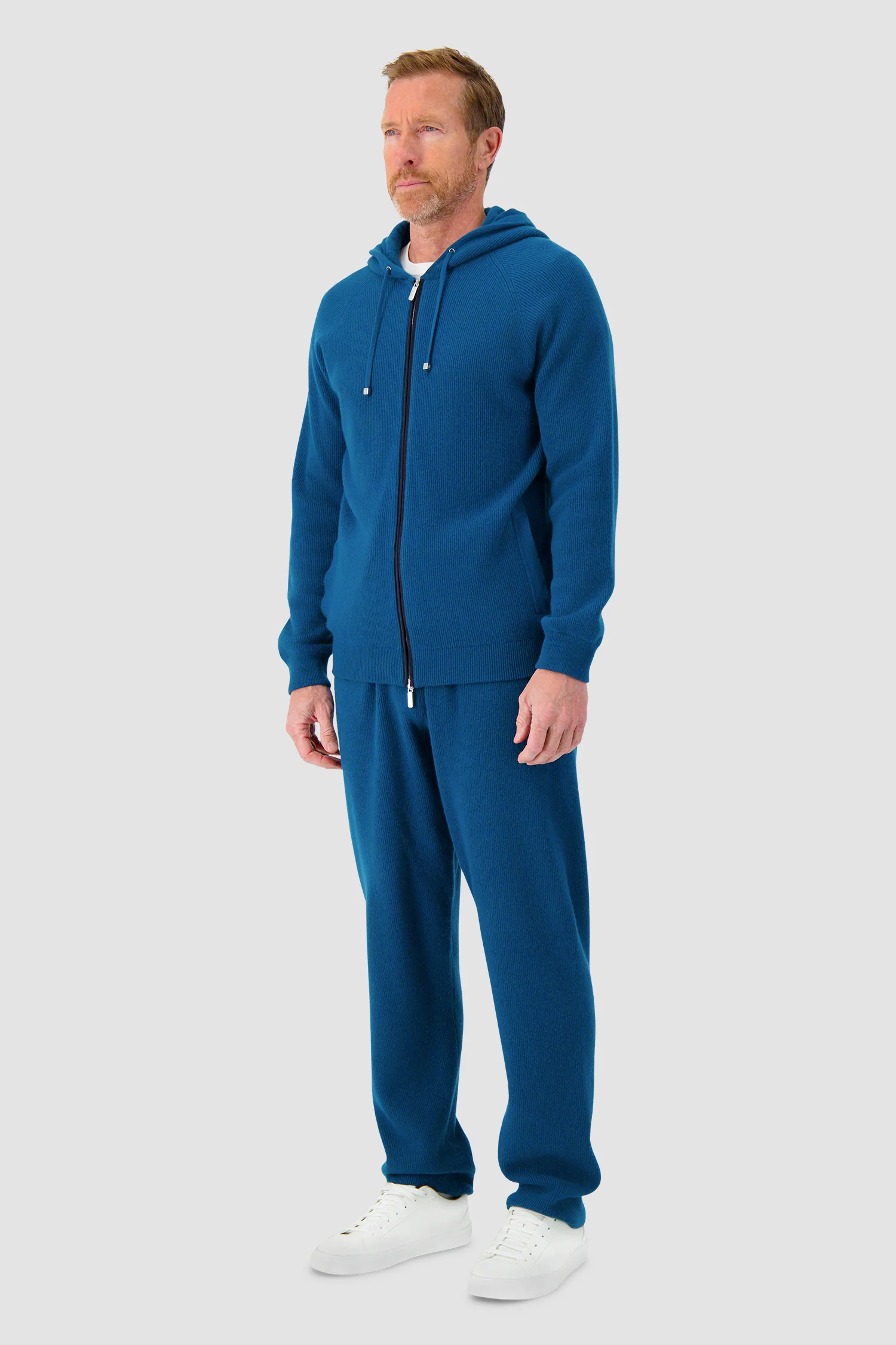 Pashmere Blue Cashmere Hoodie - Image 4