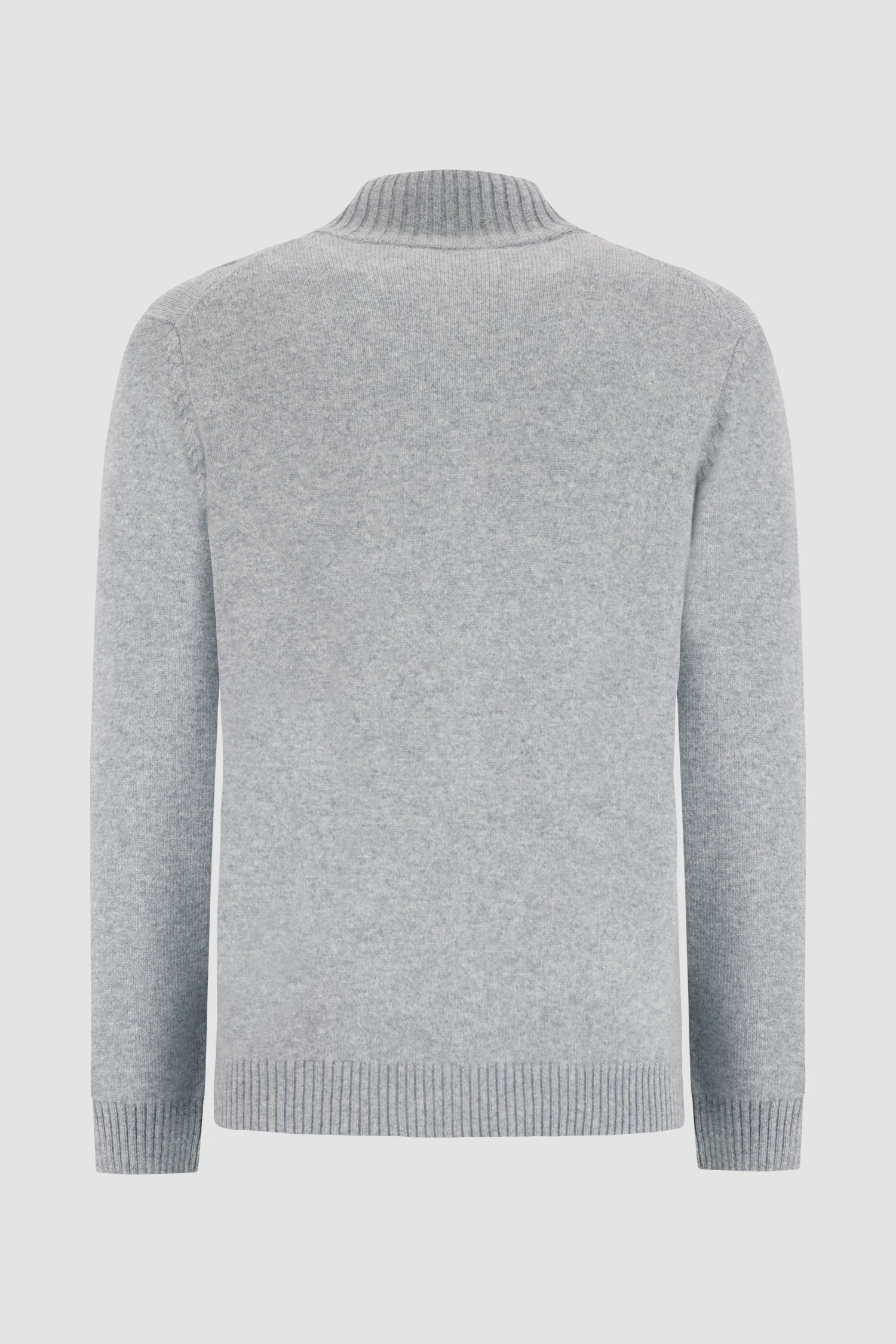 Pashmere Grey Baby Cashmere Zip Sweater - Image 2