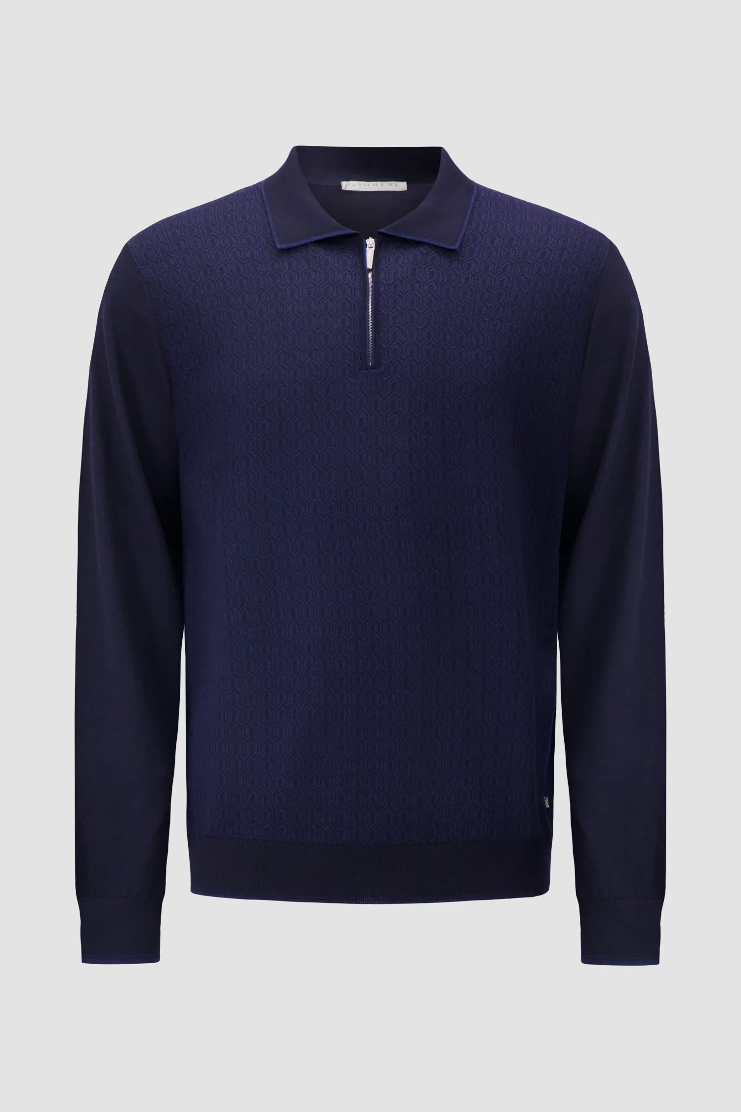 Pashmere Long Sleeve Polo Shirt Navy