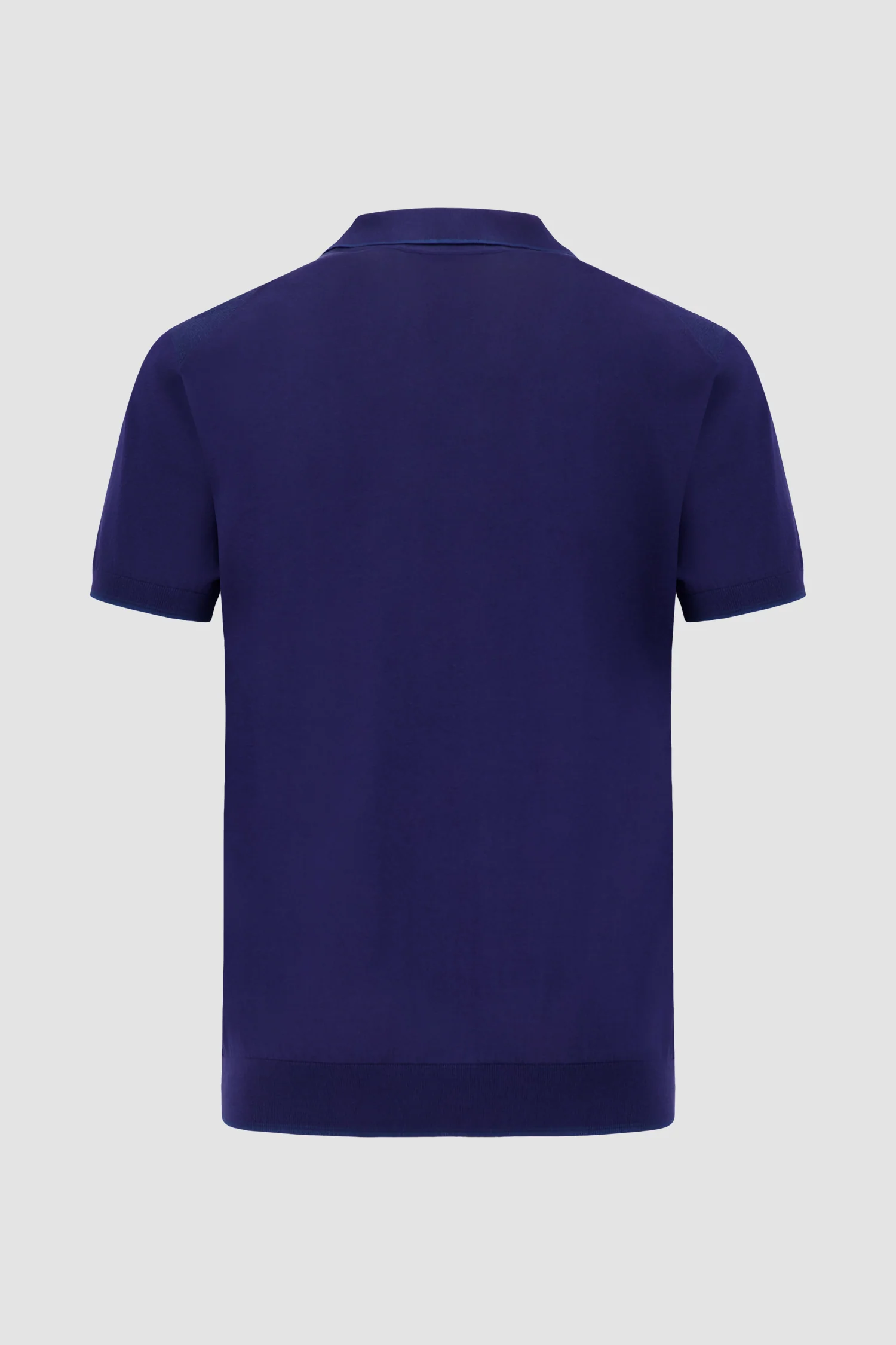 Pashmere Navy Ribbed Polo - Image 2