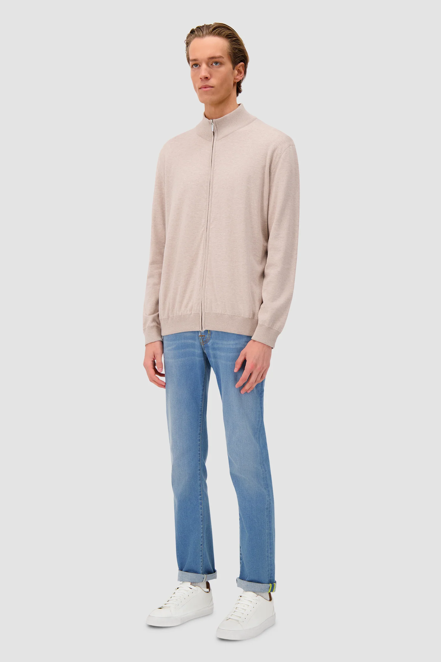 Pashmere Polo Full Zip Sweater - Image 4