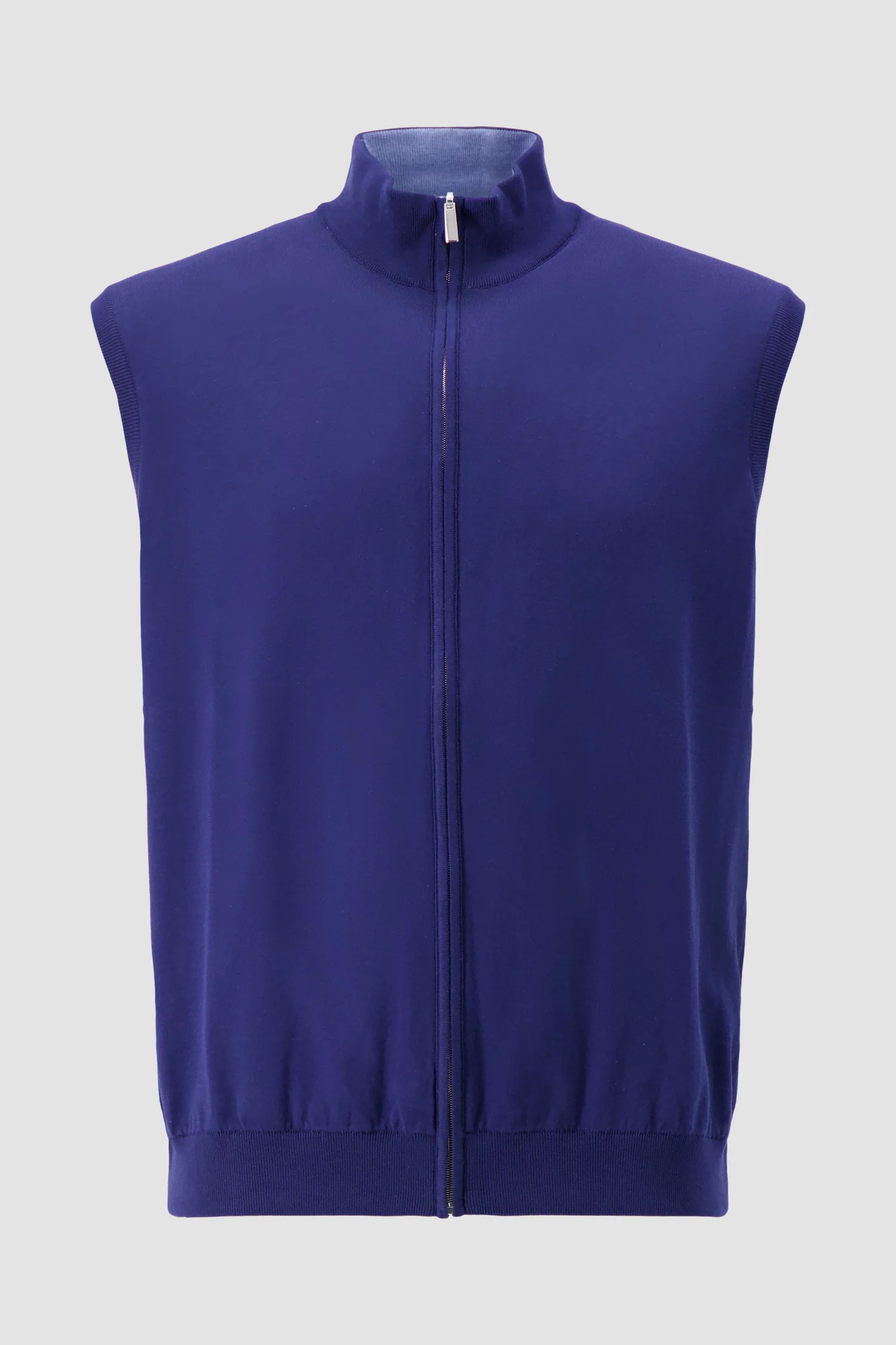 Pashmere Sleeveless Zip Sweater