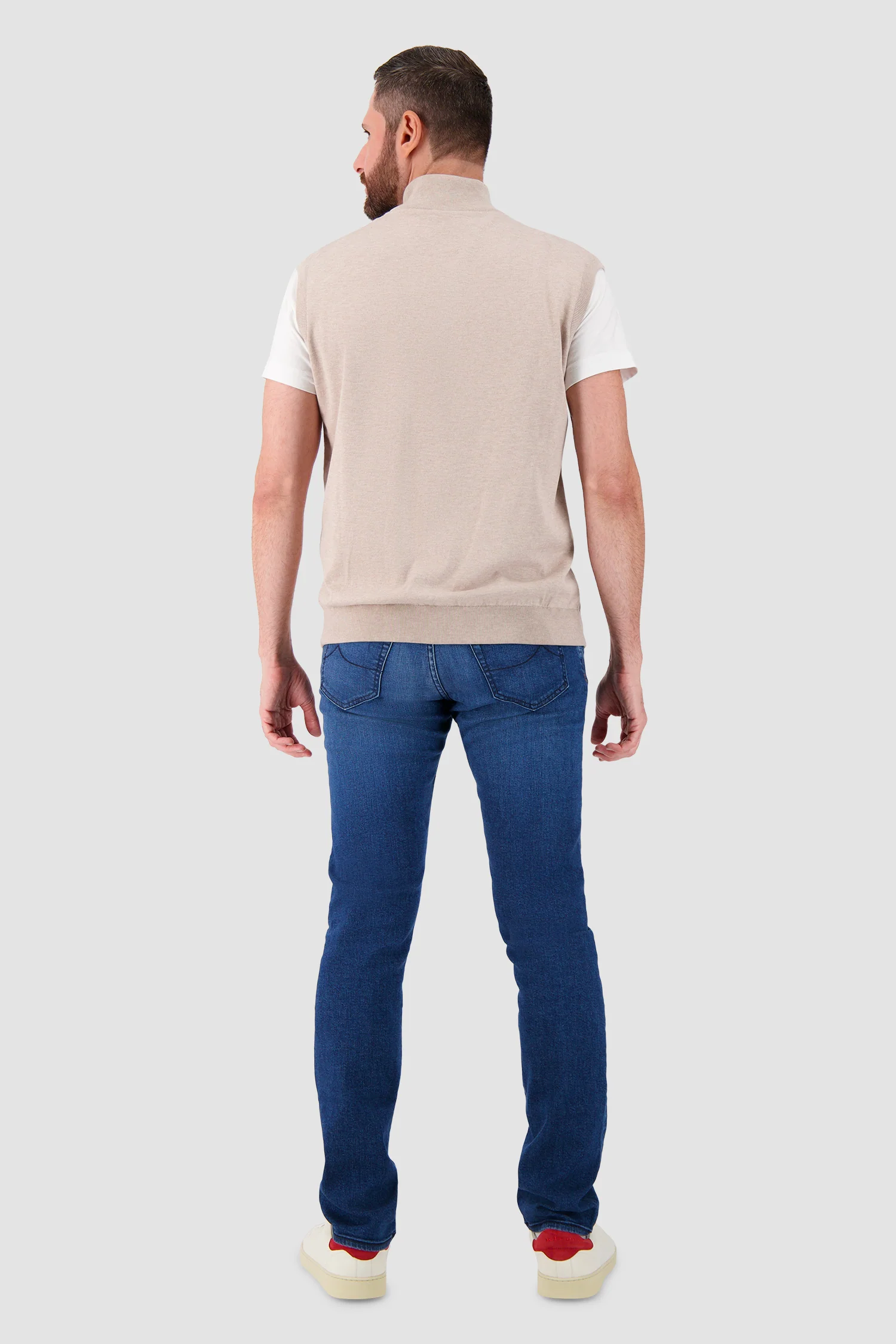 Pashmere Sleeveless Zip Sweater - Image 5
