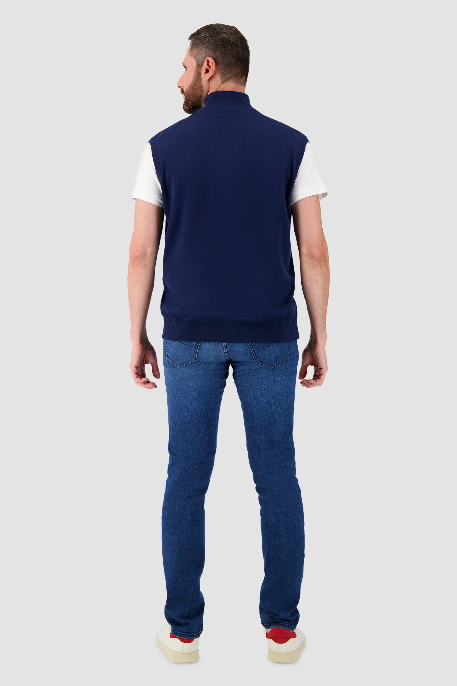 Pashmere Sleeveless Zip Sweater - Image 5