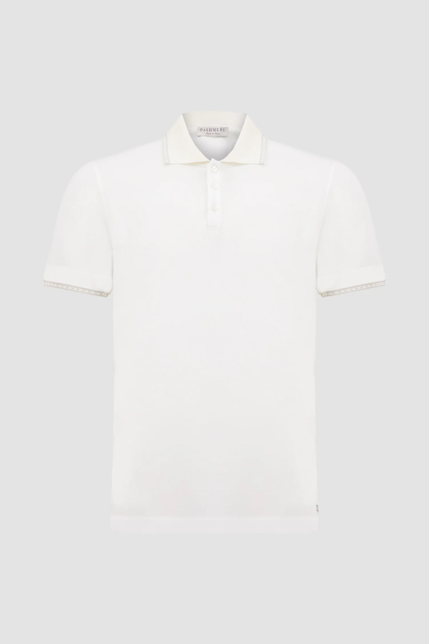 Pashmere White Button Polo