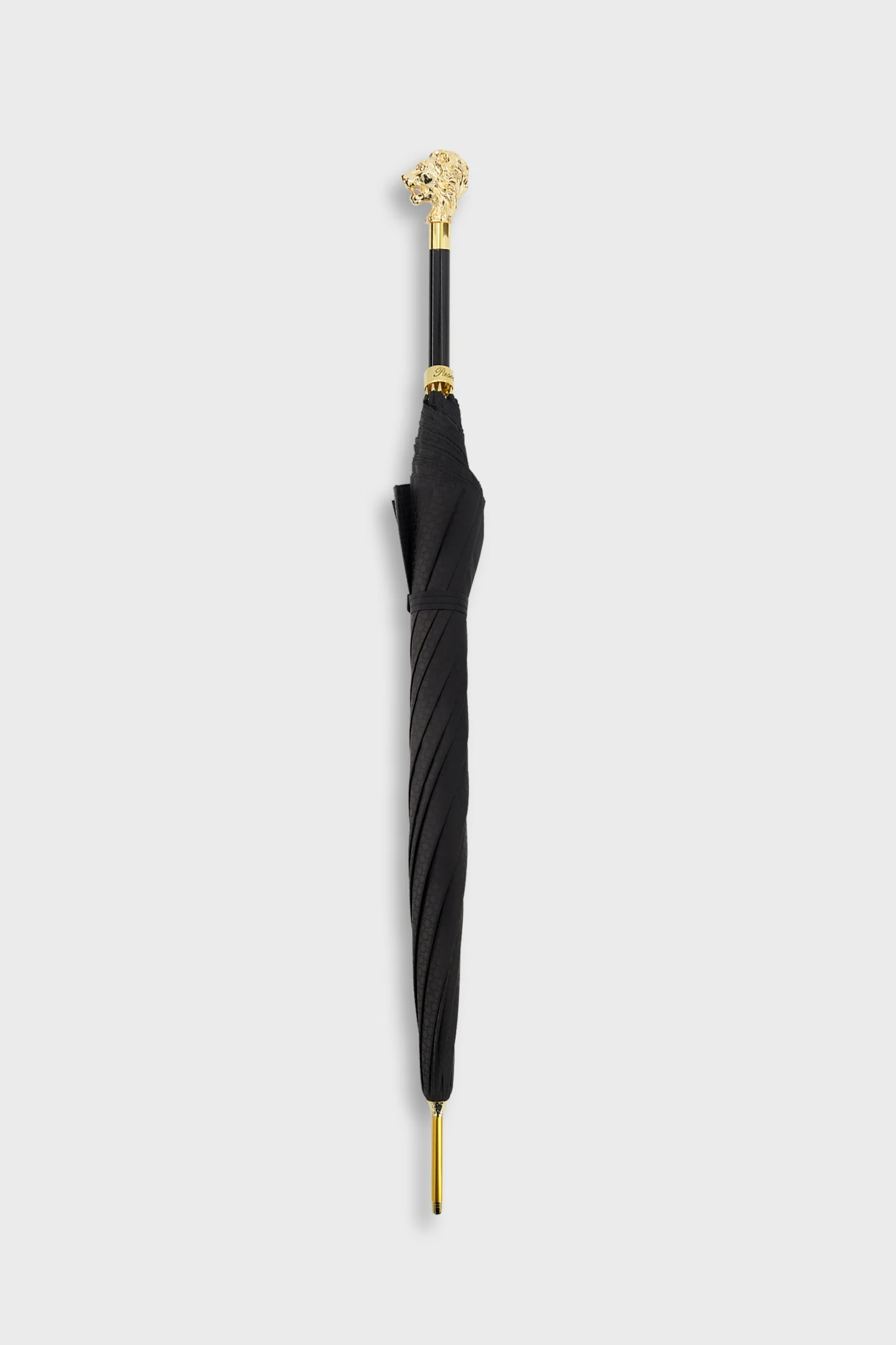 Pasotti Black/Gold Lion Umbrella - Image 3