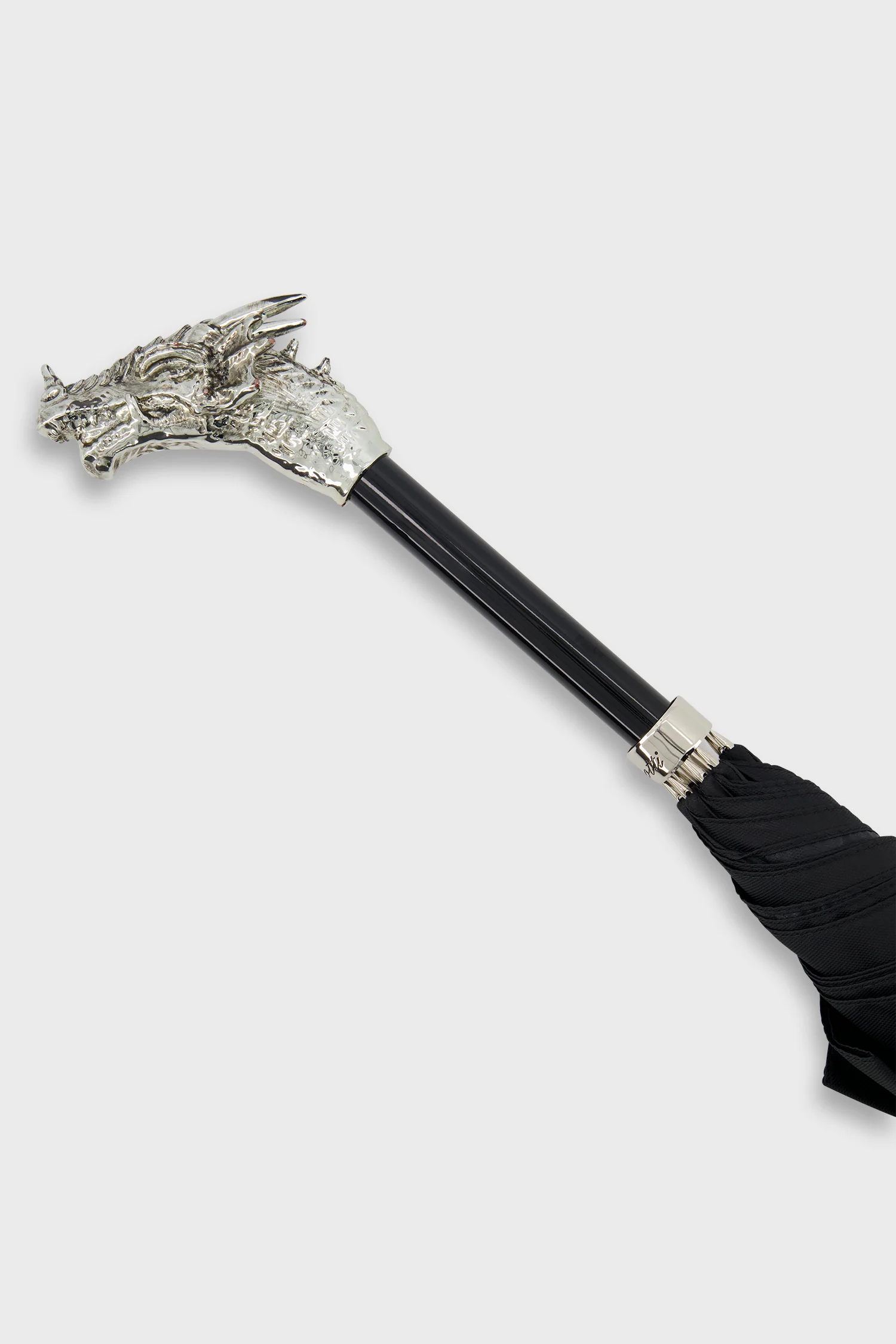 Pasotti Black/Silver Dragon Umbrella - Image 2