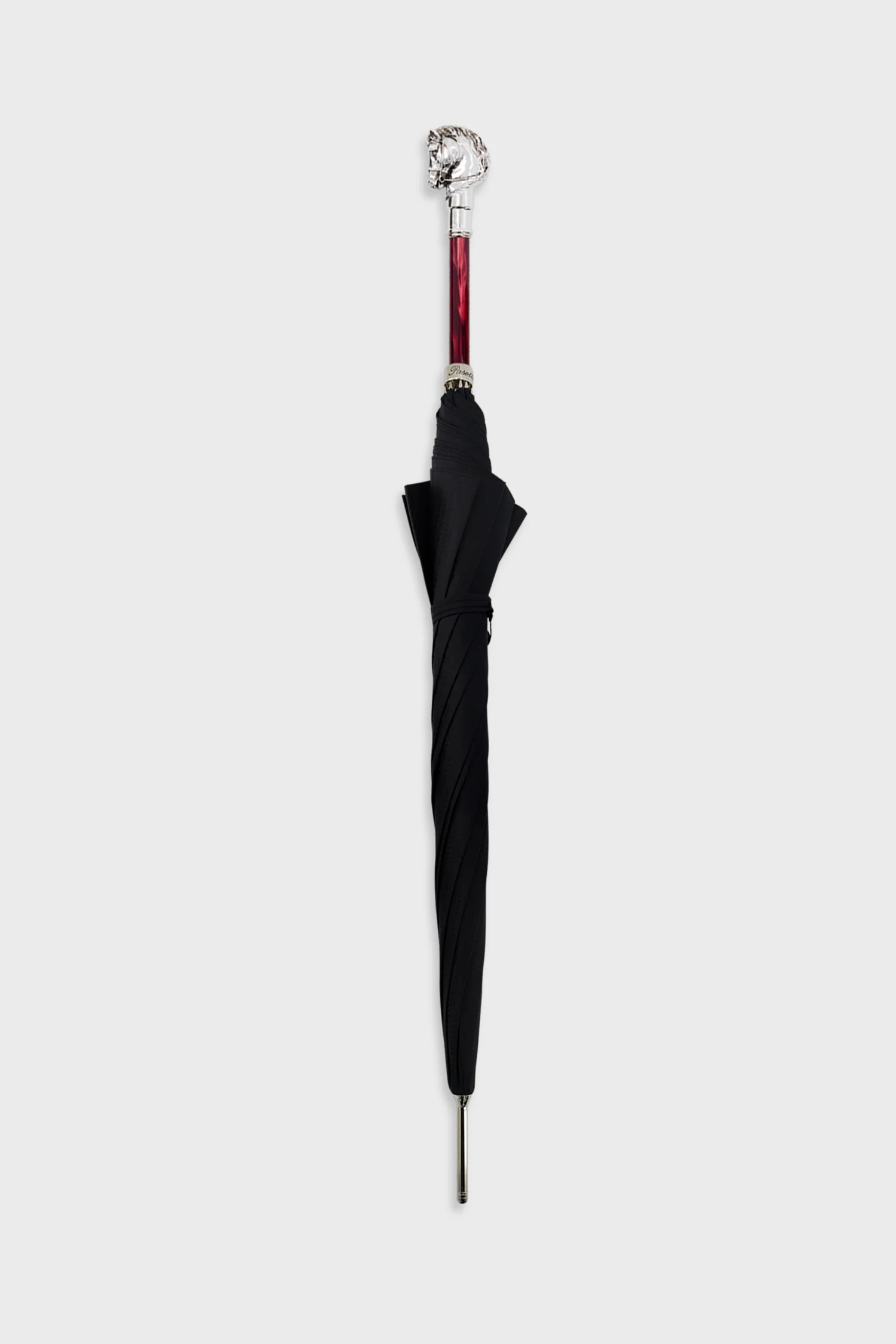 Pasotti Black/Silver Horse Umbrella - Image 3