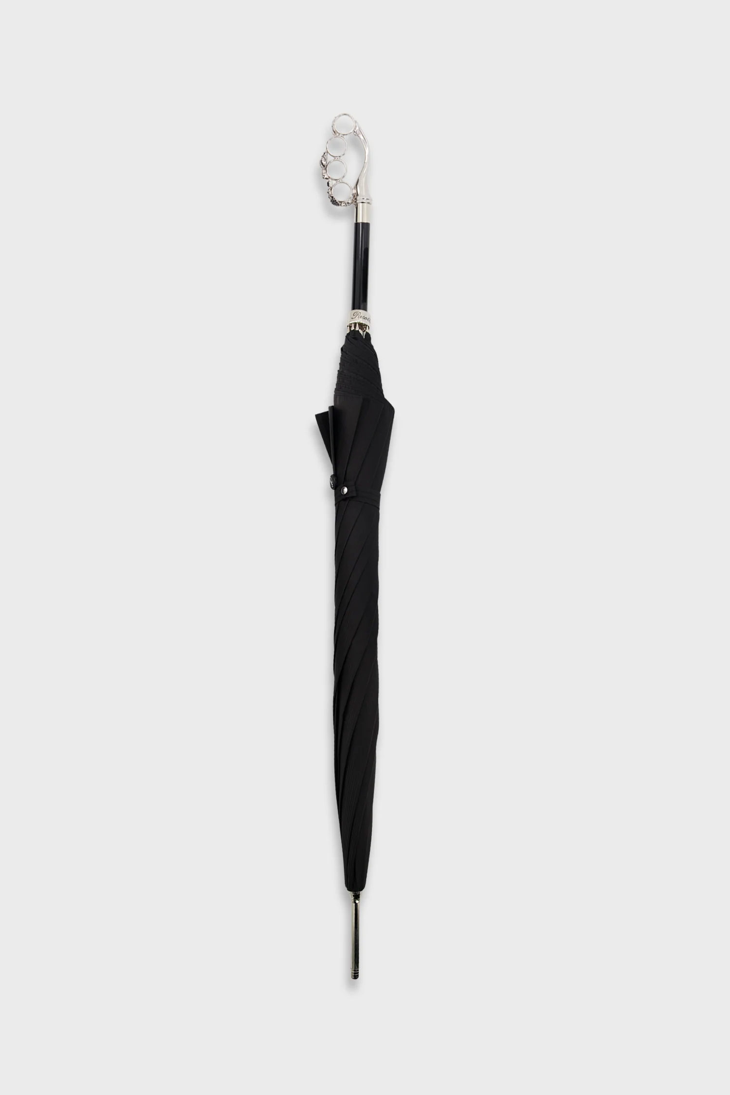 Pasotti Black/Silver Knuckleduster Umbrella - Image 3
