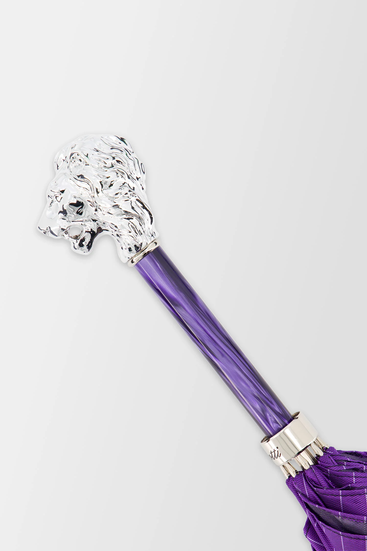 Pasotti Purple Lion Handle Umbrella - Image 3