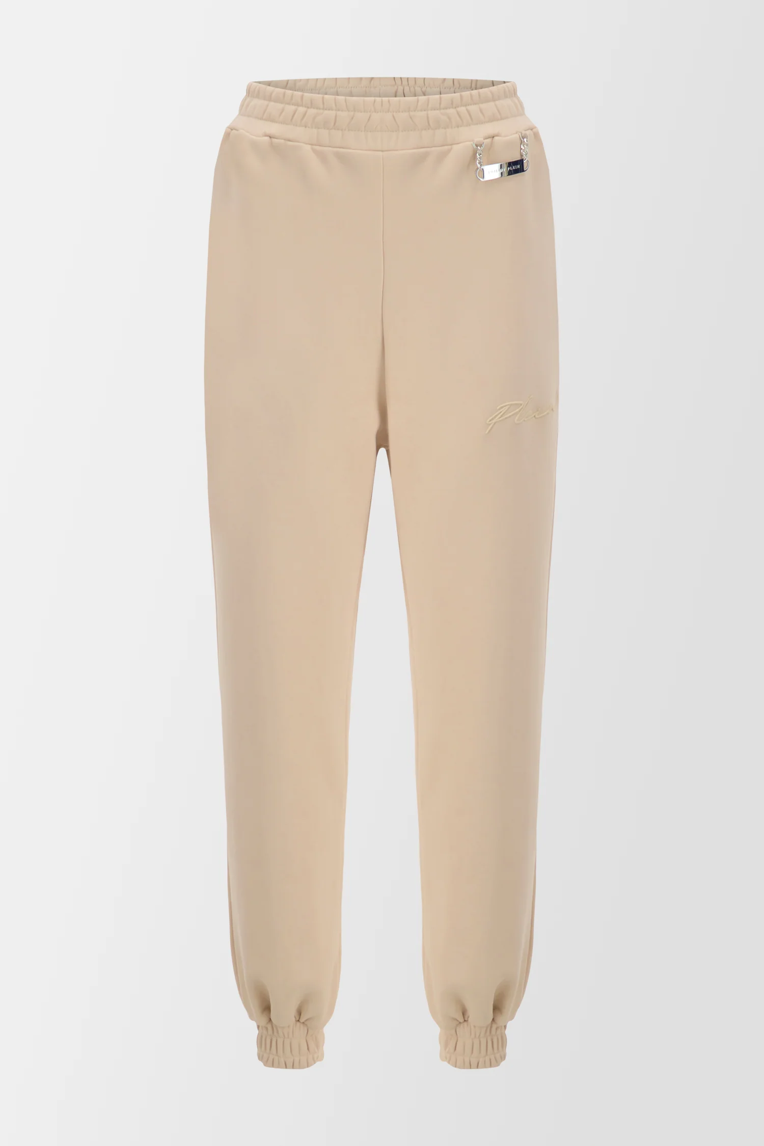 Philipp Plein Beige Embroidery Signature Trousers