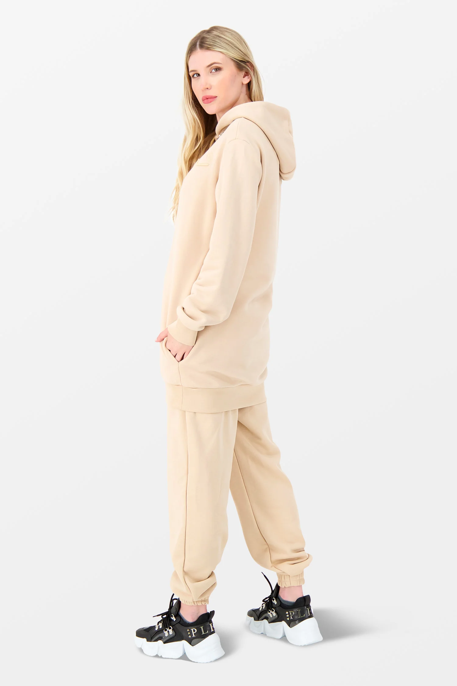 Philipp Plein Beige Embroidery Signature Trousers - Image 7