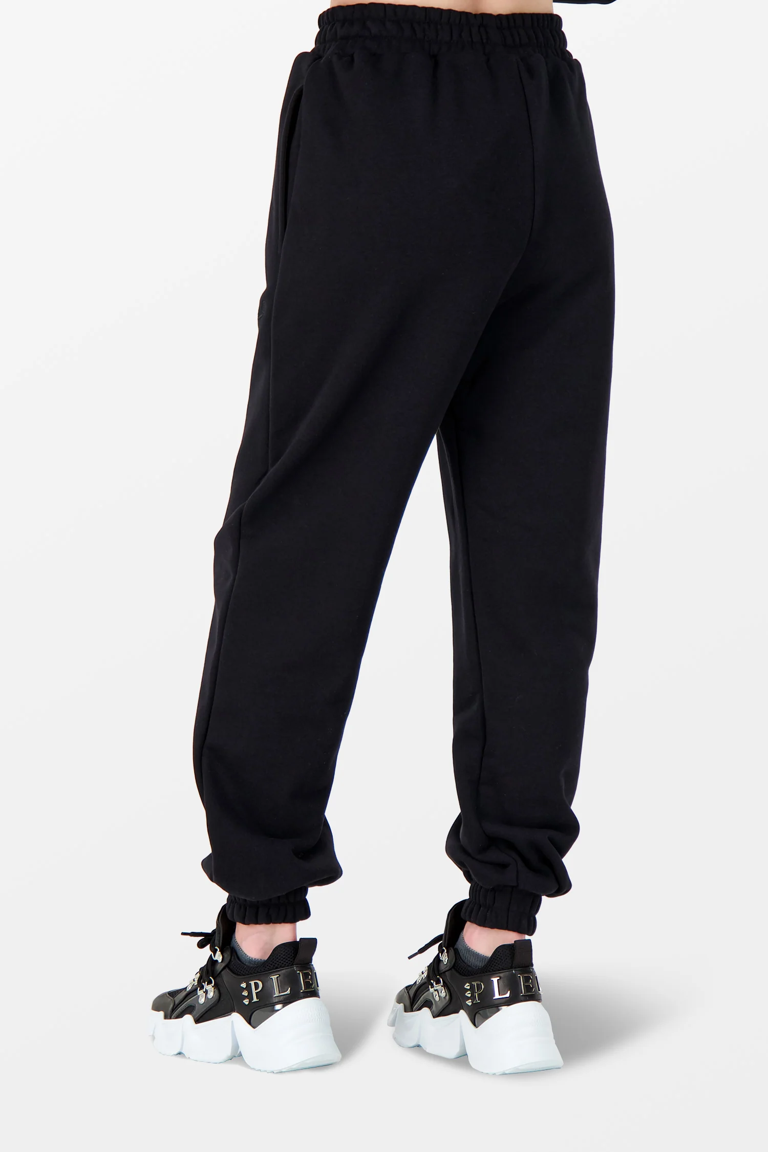 Philipp Plein Black Embroidery Signature Trousers - Image 4