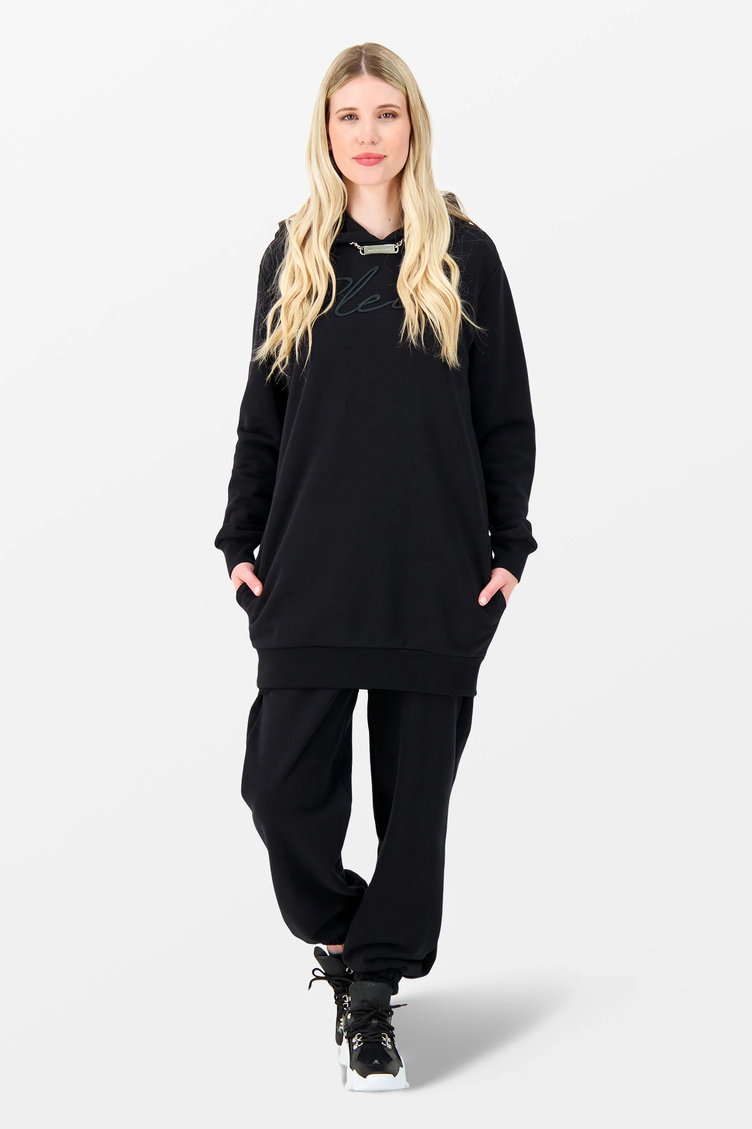 Philipp Plein Black Embroidery Signature Trousers - Image 5