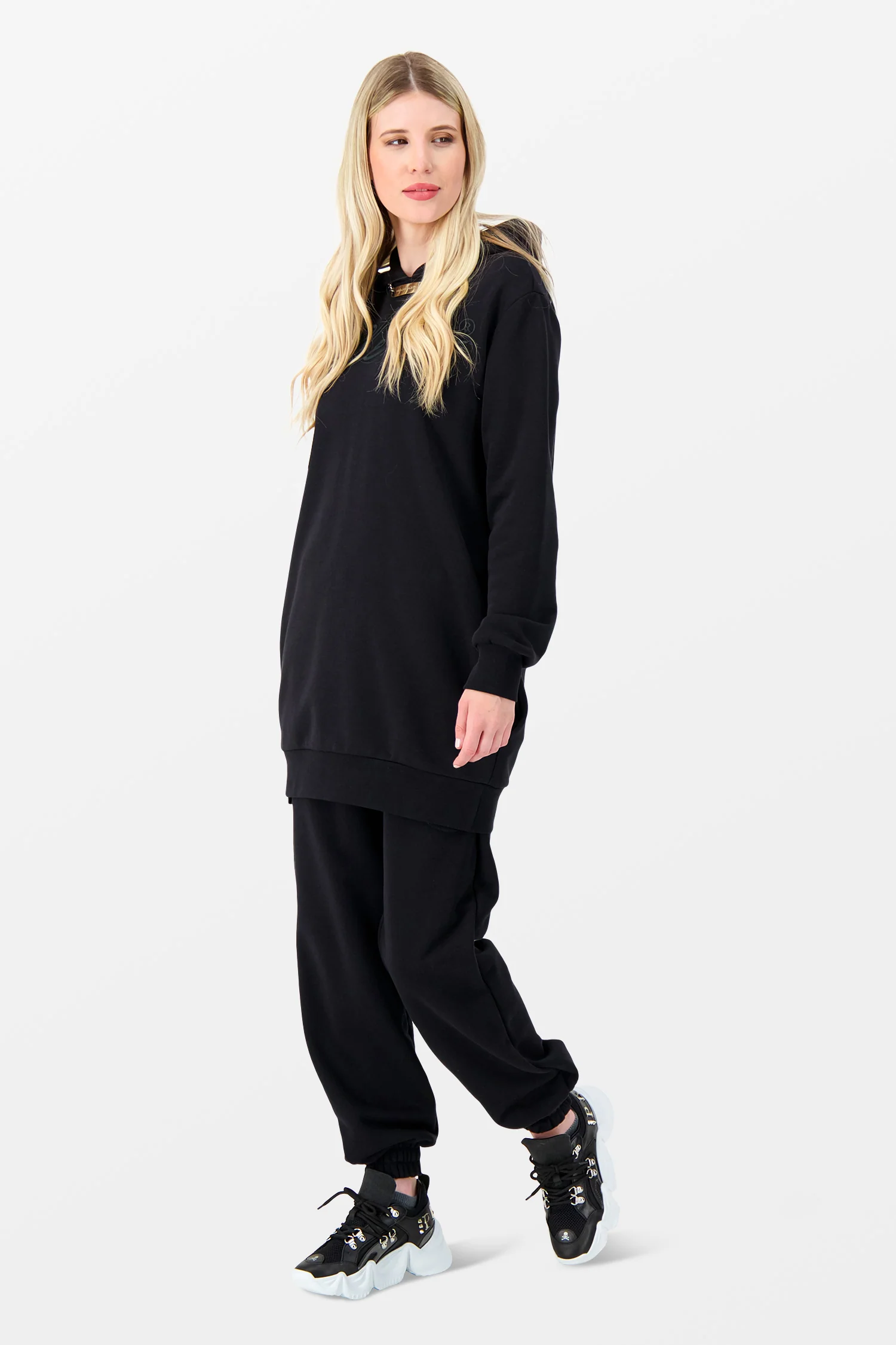 Philipp Plein Black Embroidery Signature Trousers - Image 6