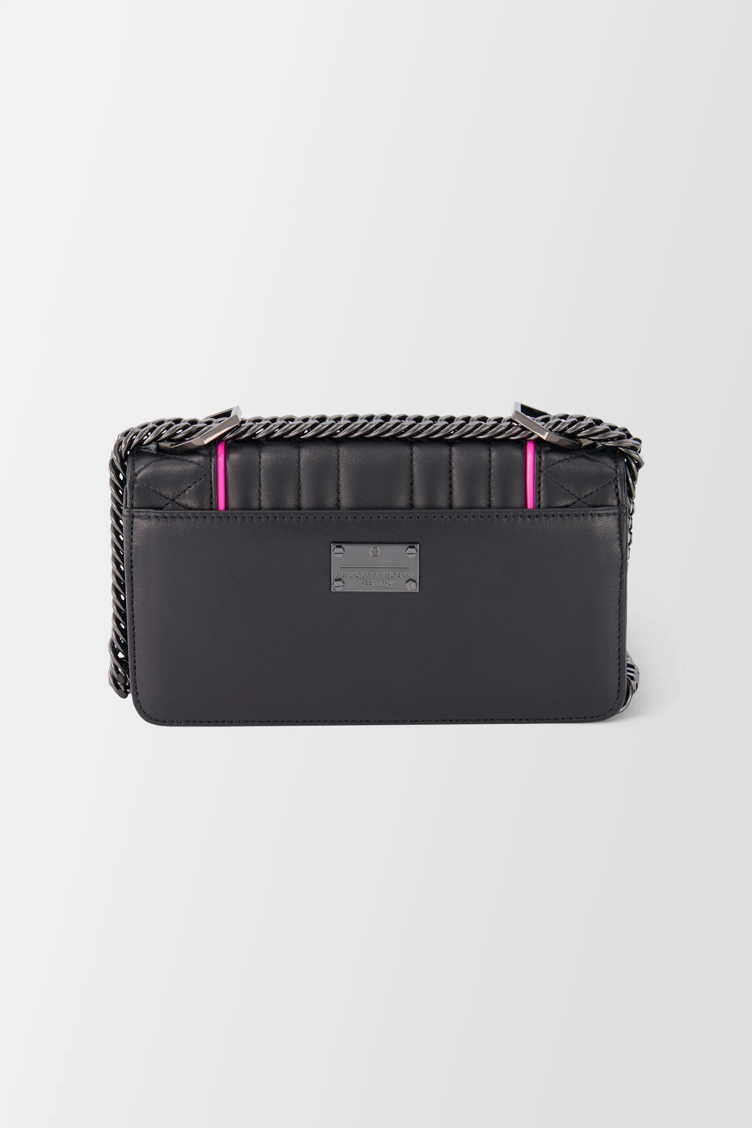 Philipp Plein Black/Fuchsia Crystal Skull Shoulder Bag - Image 4