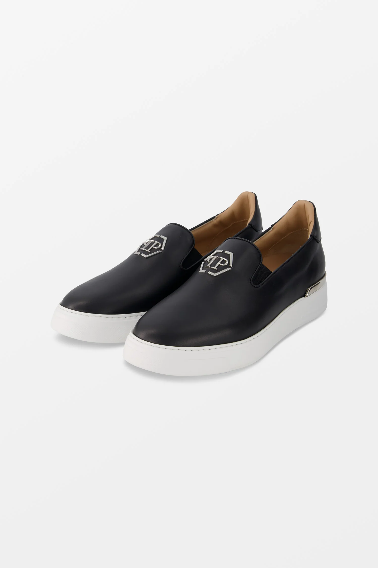 Philipp Plein Black Hexagon Slip-Ons - Image 2